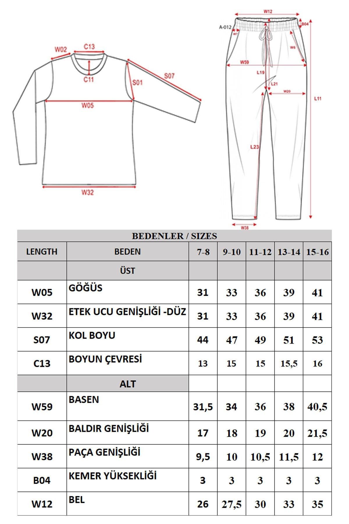 C&CITY Blusentop Mädchen Langarm-Thermal-Set