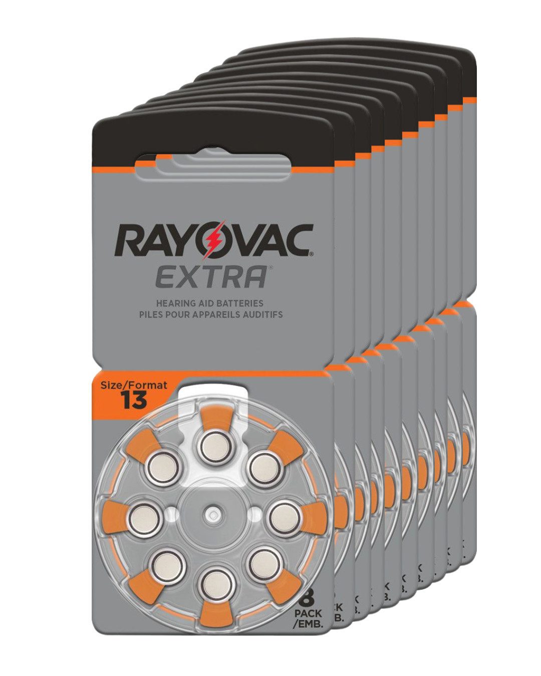 RAYOVAC 10x Rayovac HA13 PR48 Hörgeräte Batterien Extra Advanced Batterie