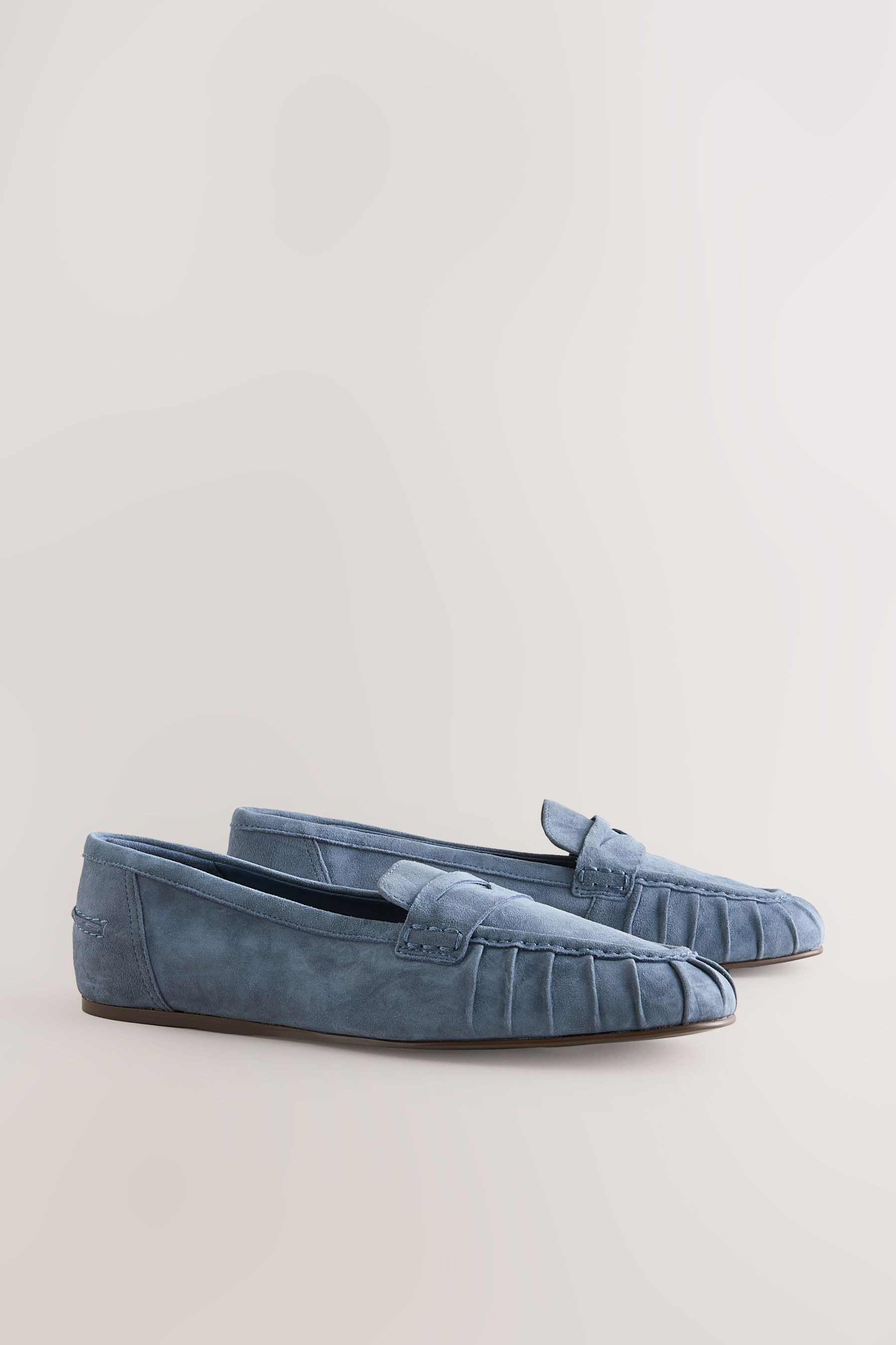 Next Forever Comfort gerafffte Loafer aus Veloursleder Loafer (1-tlg)