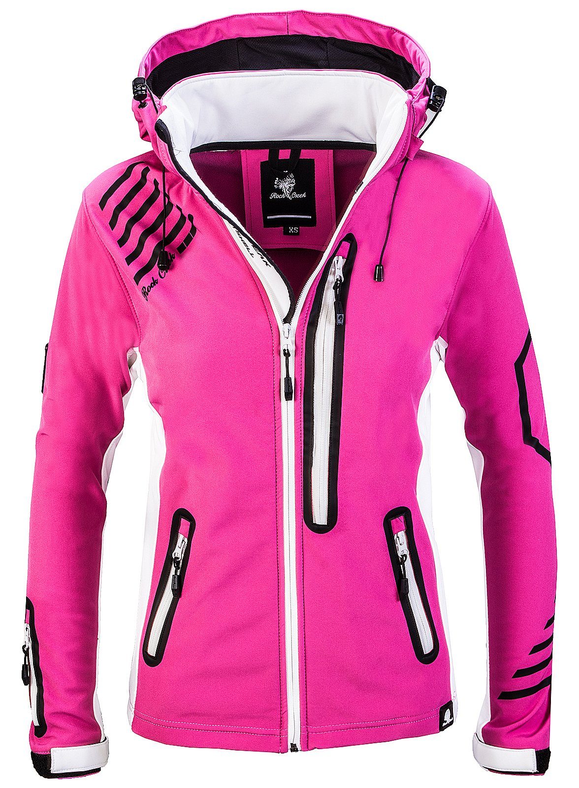 D-402 Softshelljacke Softshelljacke Rock Damen Creek Rosa Wanderjacke