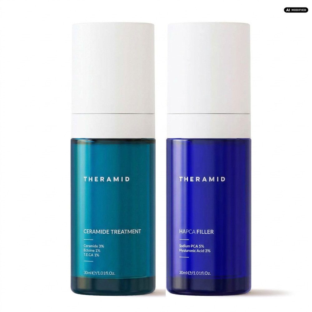 NICHE BEAUTY LAB Gesichtsserum Niche Beauty Lab Theramid Ceramide Barrier Gesichtspflege Duo, Feuchtigkeits- und Barrierepflege-Duo für trockene, sensible Haut