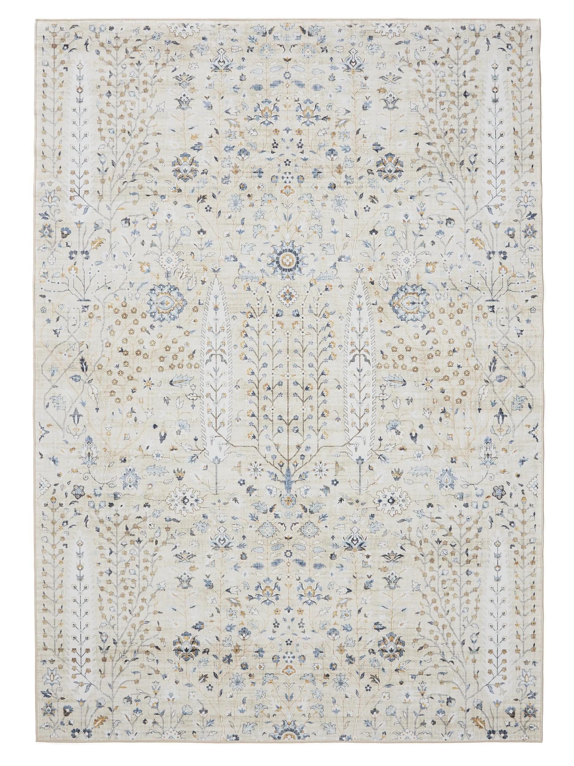 benuta Teppich George, rechteckig, Höhe: 5 mm, Vintage-Look, Kurzflor, Teppich Wohnzimmer, Schlafzimmer, Waschbar