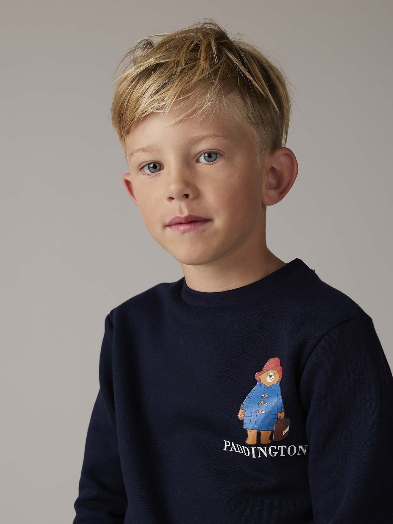 vertbaudet Fleecepullover Kinder Sweatshirt mit Bärenmotiv PADDINGTON