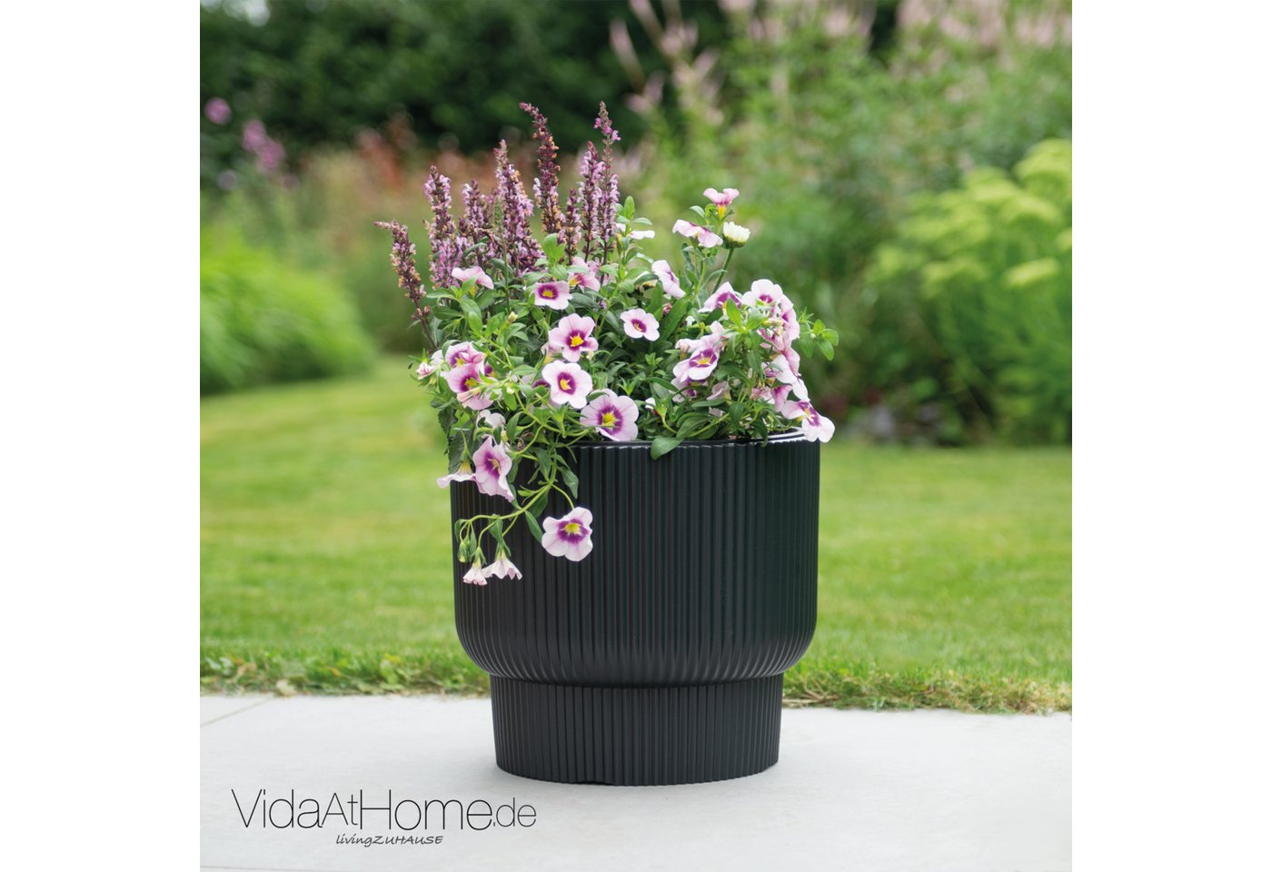 Thumbnail - VidaAtHome.de Blumentopf Design-Pflanzgefäße-Set ULEY 30 & CYRA 24 (Spar-Set, 1x Pflanzgefäß ULEY 30, 1x Pflanzgefäß CYR...