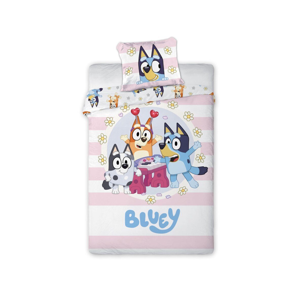 Bluey Kinderbettwäsche Bluey Joyful Bettwäsche 140x200cm