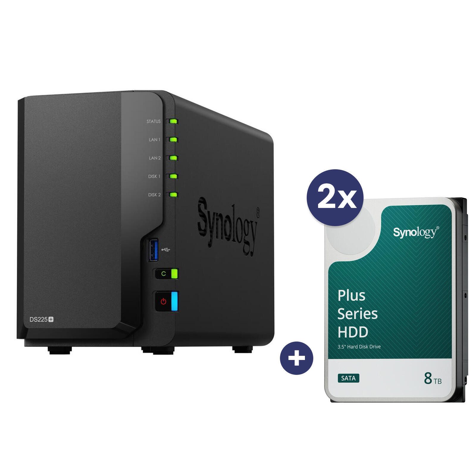 Synology Synology DiskStation DS225+-HAT3320-8T HDD-NAS-Festplatte