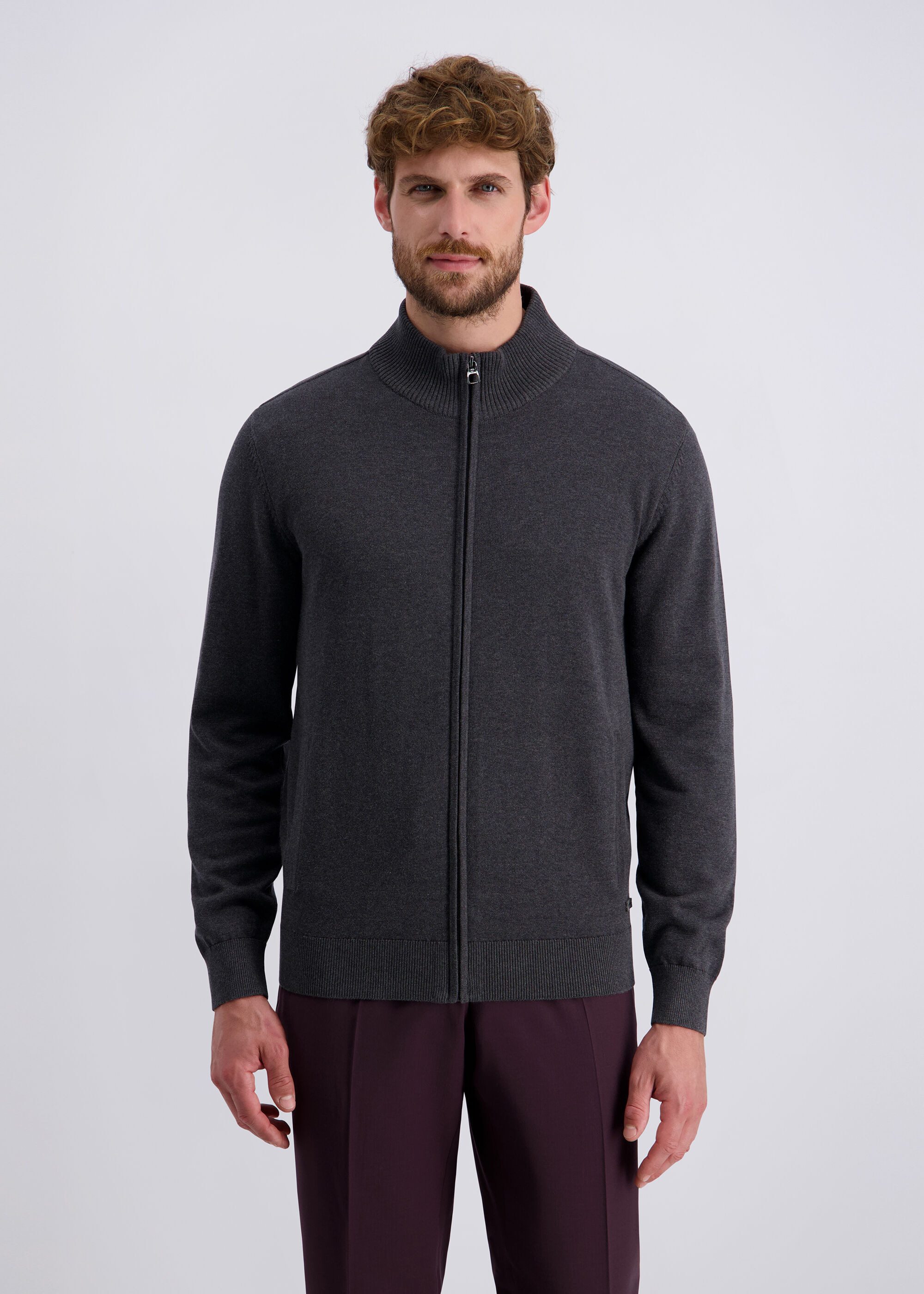 Pierre Cardin Strickjacke mit durchgehendem Reißverschluss