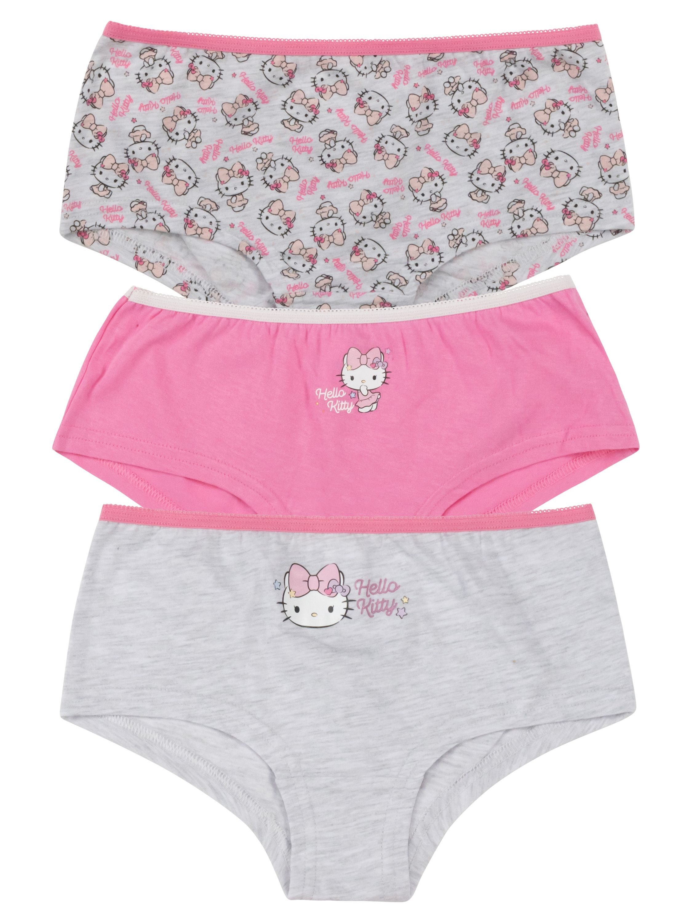 United Labels® Panty Hello Kitty Panty Unterhose Slip Unterwäsche (3er Pack)