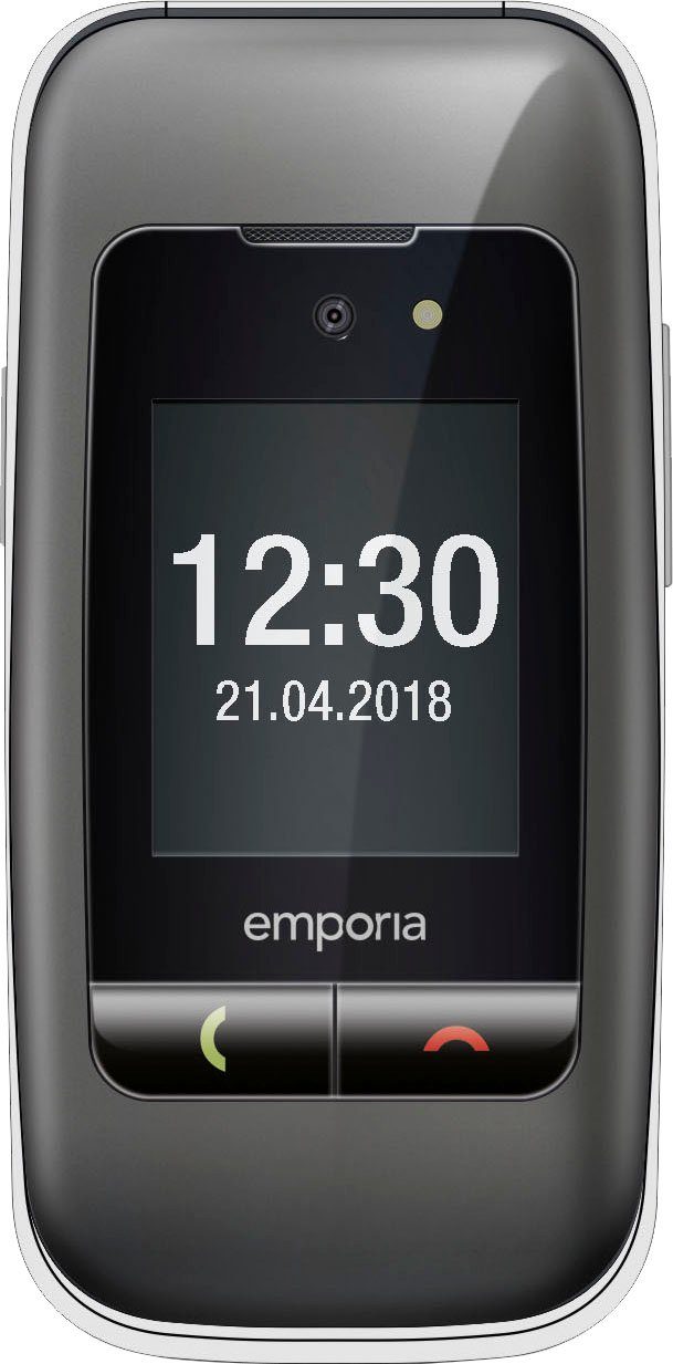 Emporia ONE Seniorenhandy (6,1 cm/2,4 Zoll, 2 MP Kamera,  Erinnerungsfunktion für Geburtstage; Notruffunktion;Hörgerätetauglich), 3  Schnellwahltasten für Ihre wichtigsten Kontakte