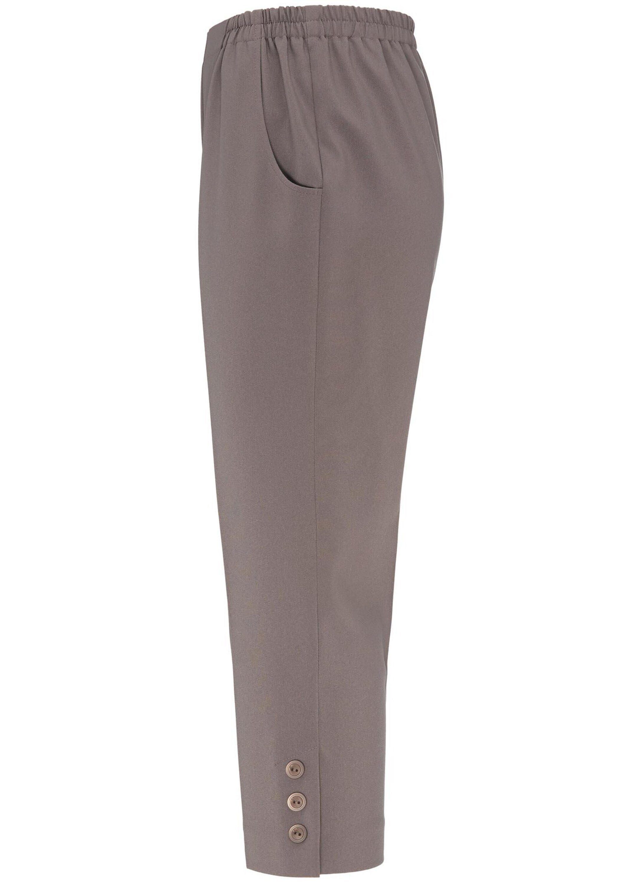 GOLDNER Caprihose Pflegeleichte Capri-Schlupfhose taupe