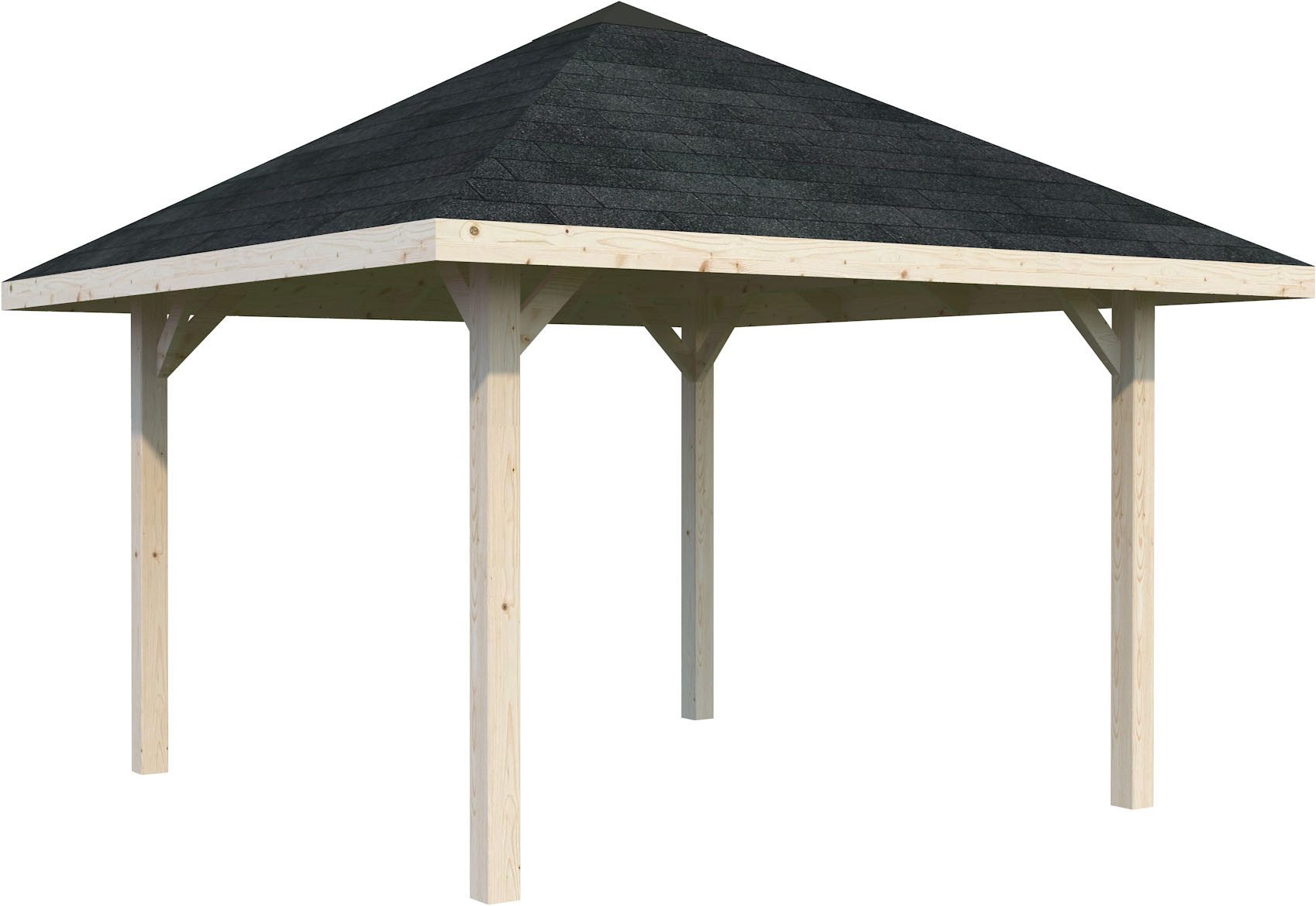 Palmako Holzpavillon Bianca 8,3 m², (Set), BxTxH: 384x384x319 cm