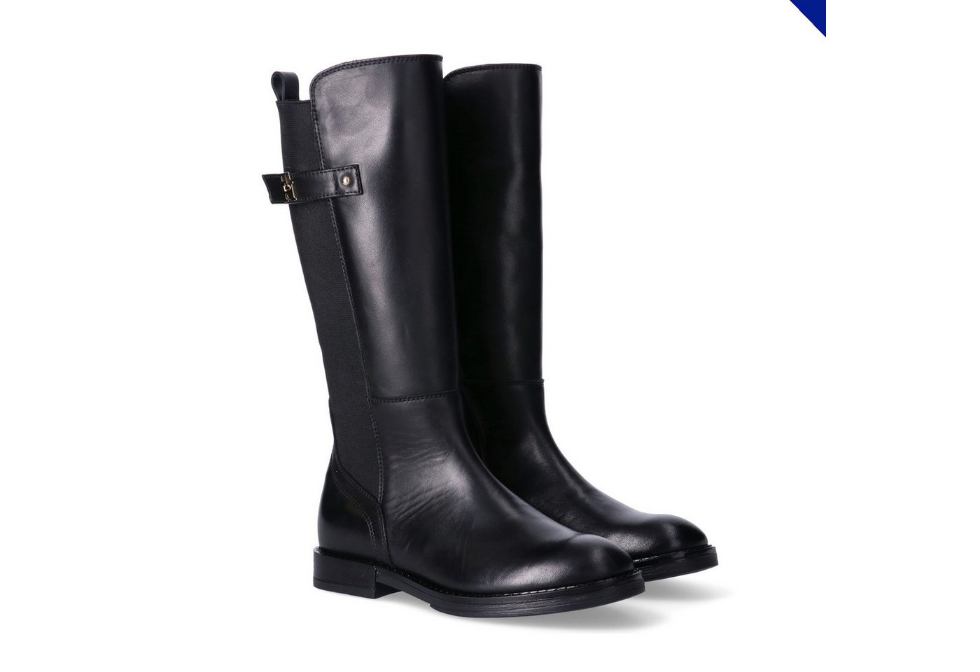 Tommy Hilfiger Stiefel Langschaftstiefel, mit Stretcheinsatz und Innenreißverschluss