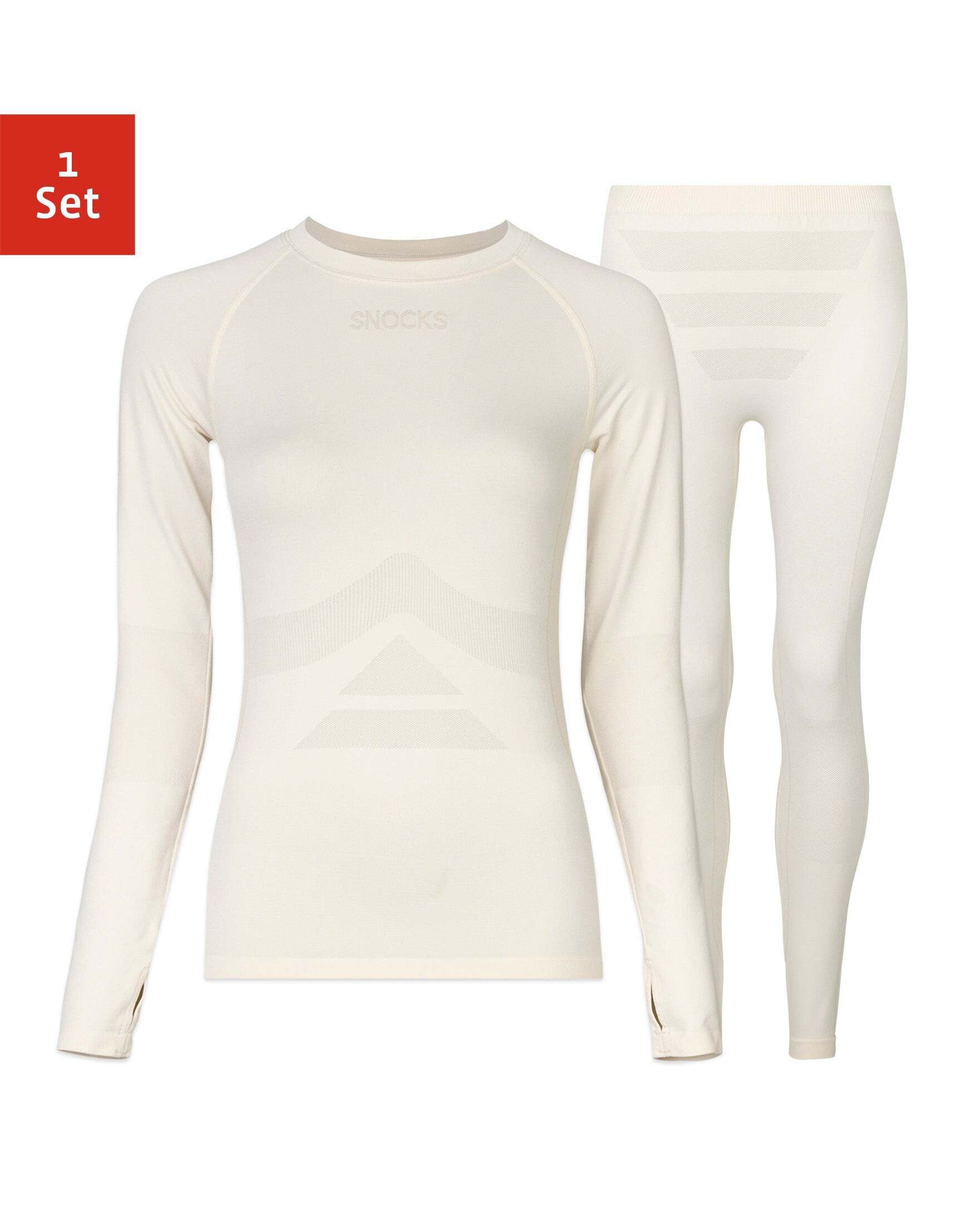 SNOCKS Funktionsunterhemd Thermo Set für Damen Thermounterwäsche (1 Set, 1-St) perfekt für Wintersportaktivitäten, atmungsaktiv und wärmeisolierend