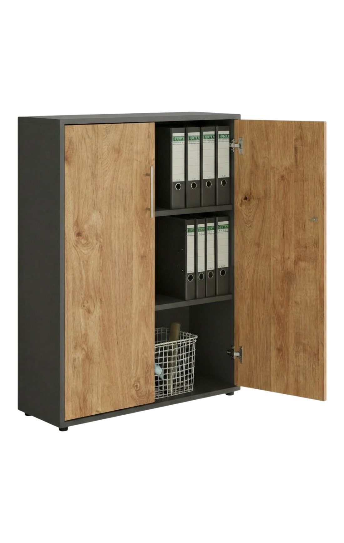 moebel-dich-auf Aktenschrank TABOR 4 (Büroschrank Mehrzweckschrank ideal für DIN A4 Ordner, abschließbar Metallgriffe) Made in Germany – Bild 4 von 5