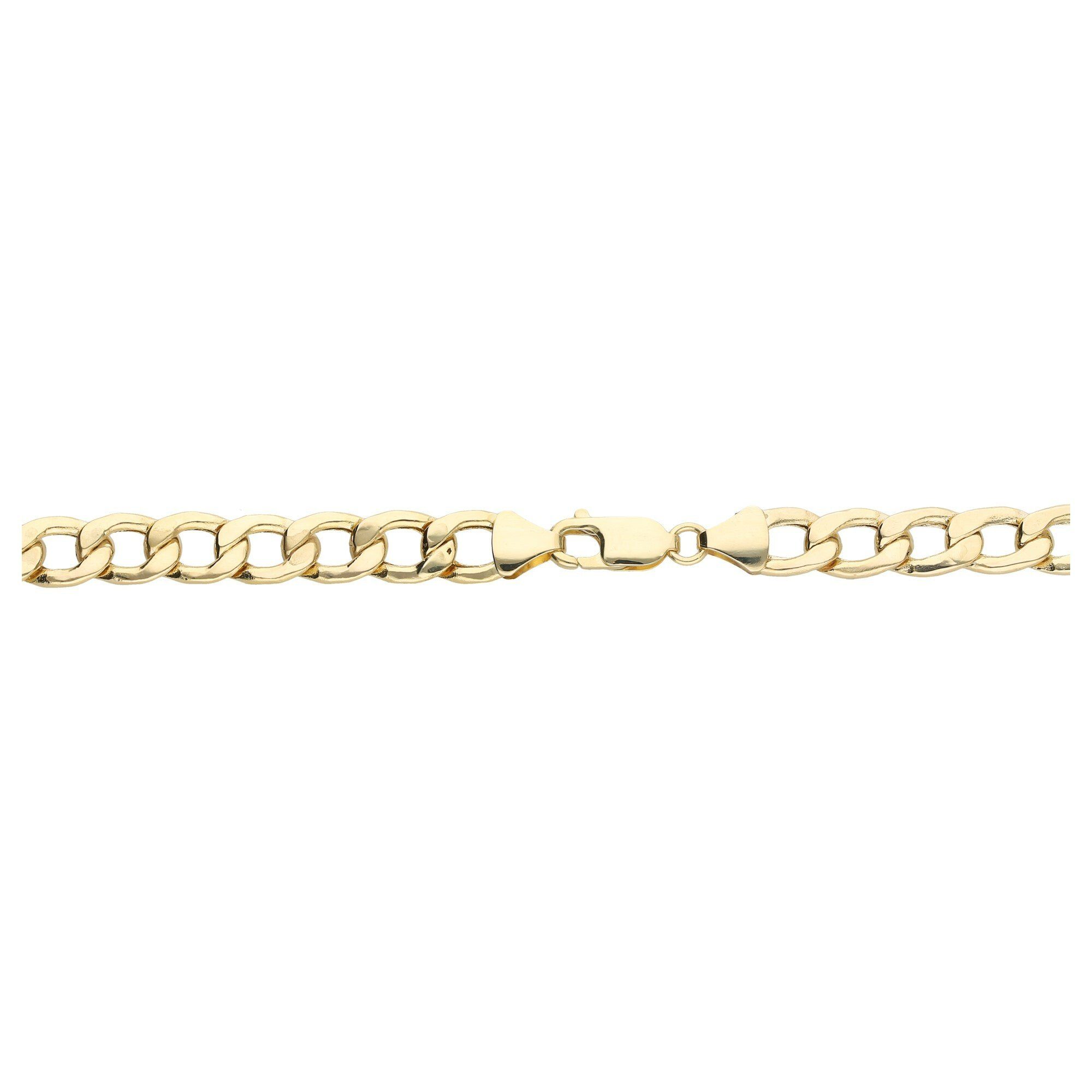 Gold Merano glanz, 585 Luigi Panzerarmband