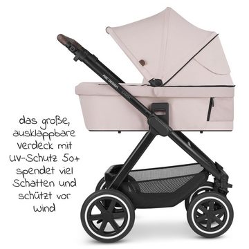 ABC Design Kombi-Kinderwagen Samba Starter Set - Pure Edition - Berry, Kinderwagen Buggy mit Babywanne, Babyschale, Sportsitz,Wickeltasche