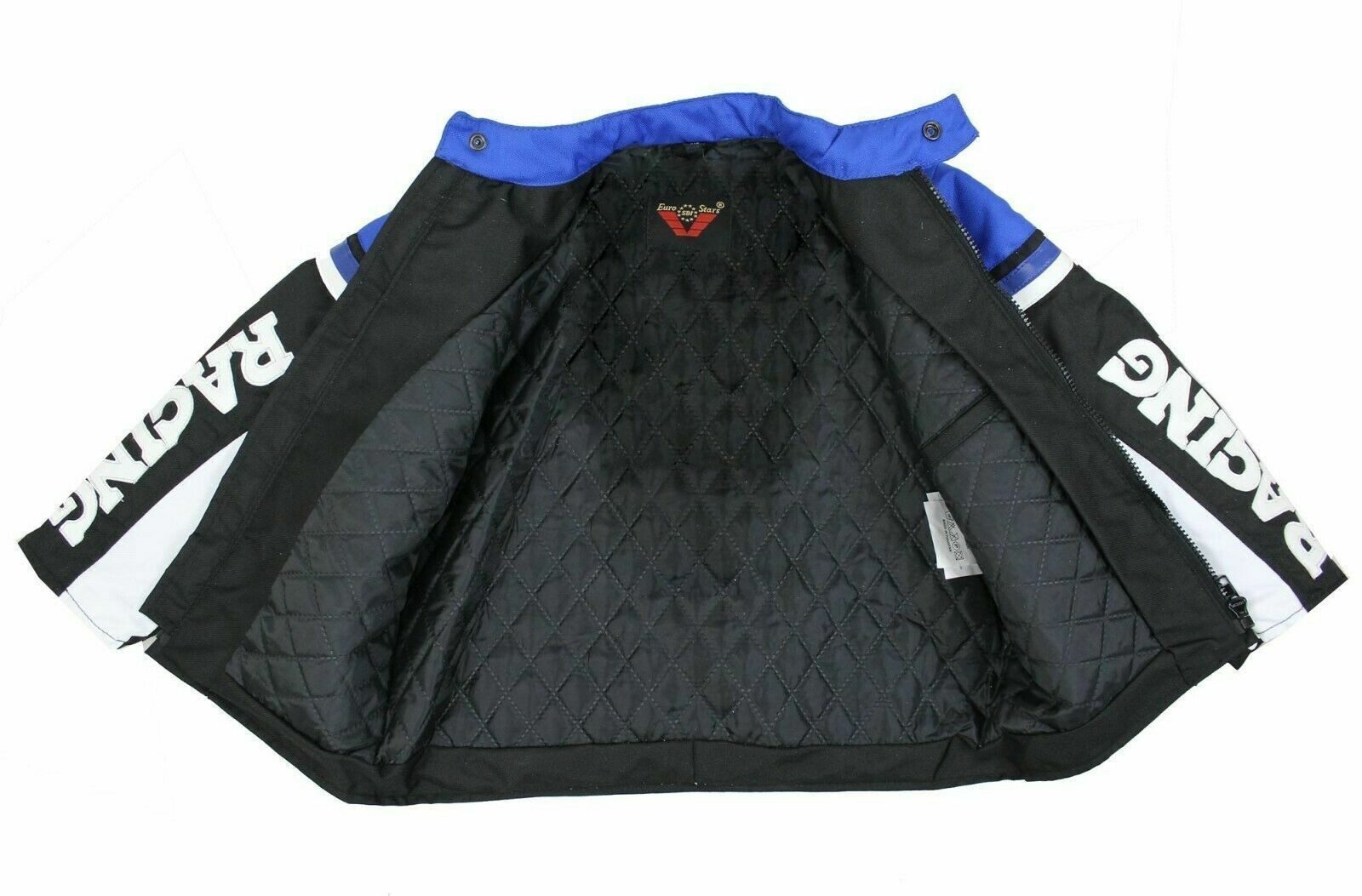 Alpha Speeds Bikerjacke - Kinder Lucky Speed Racing-/Freizeit – Kinderjacke in Blau Atmungsaktiv & Wasserabweisend & Ideales Geschenk für Ihr Kind