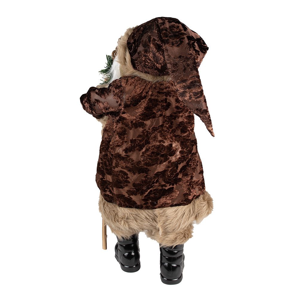 Clayre & Eef Weihnachtsmann Weihnachtsmann Figur 63 cm Braun Textil – Dekoration von Clayre & Eef