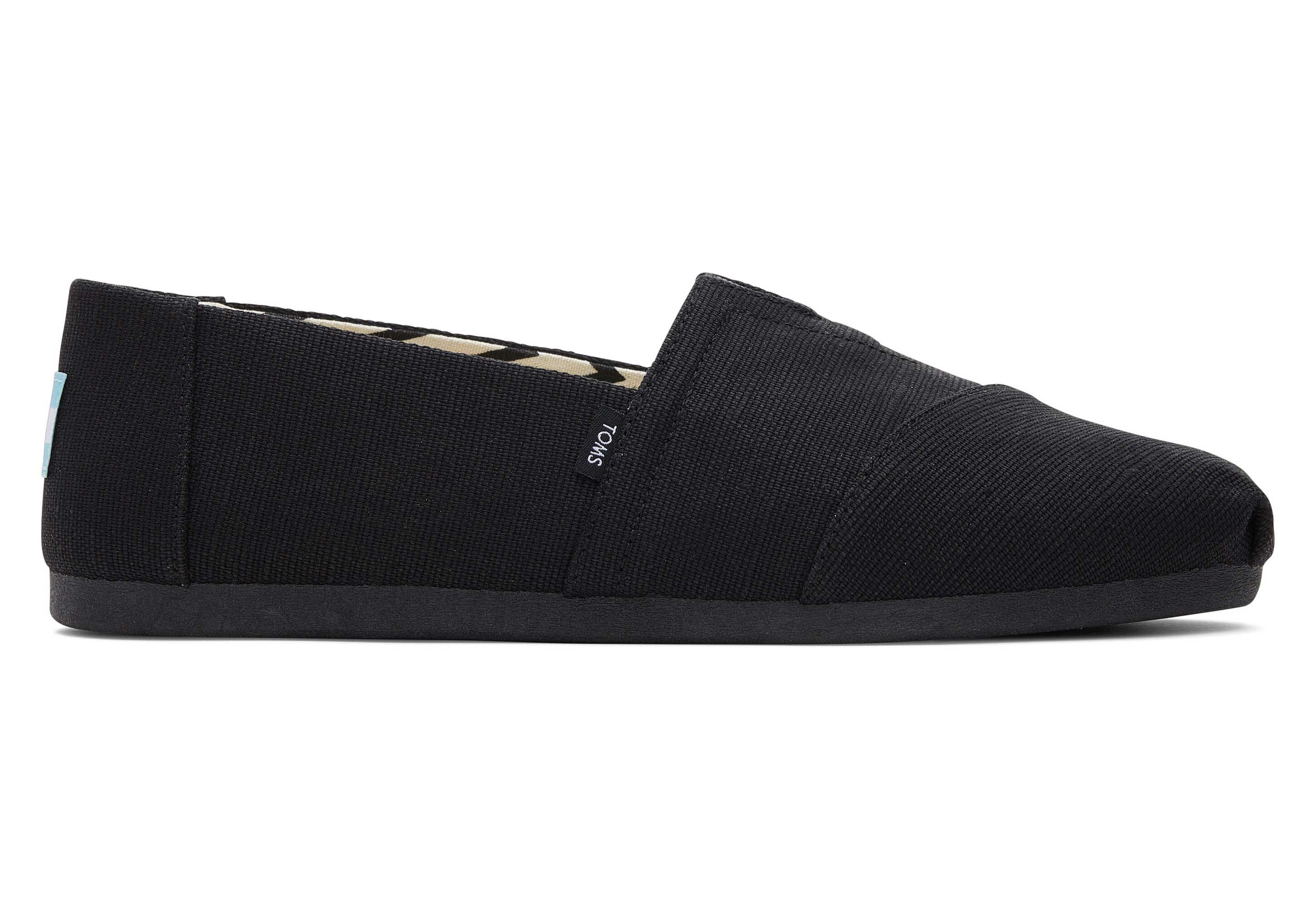 TOMS Alpargata-Slip-on aus Heritage-Canvas komplett Schwarz Hausschuh