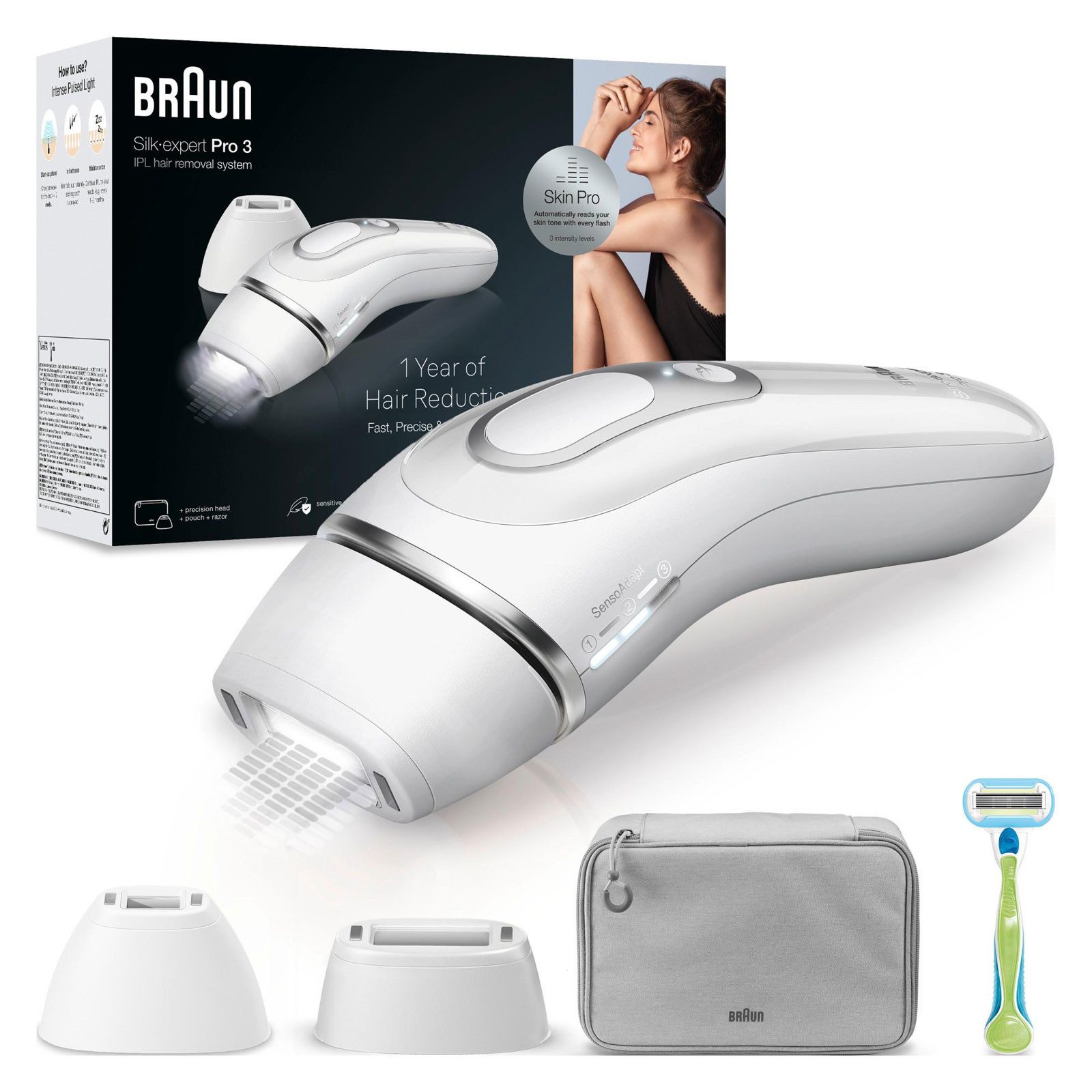 Braun IPL-Haarentferner IPL Silk·expert Pro 3 PL3122, IPL Haarentfernung mit dem Braun PL7