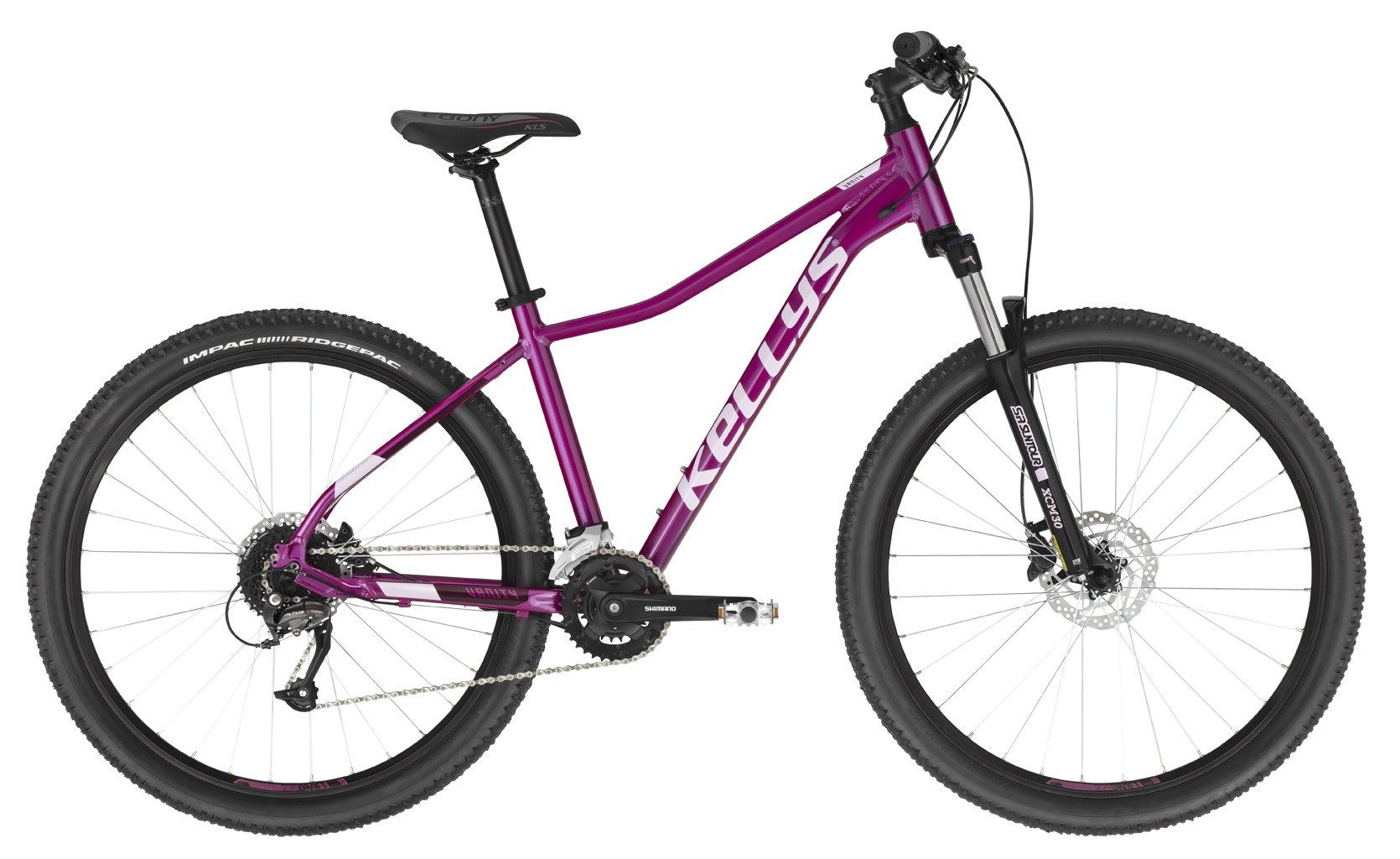 Kellys Mountainbike MTB Hardtail Vanity 70 Raspberry 27,5" Diamant, 18 Gang Shimano SHIMANO Altus M2000 (direct mount) Schaltwerk