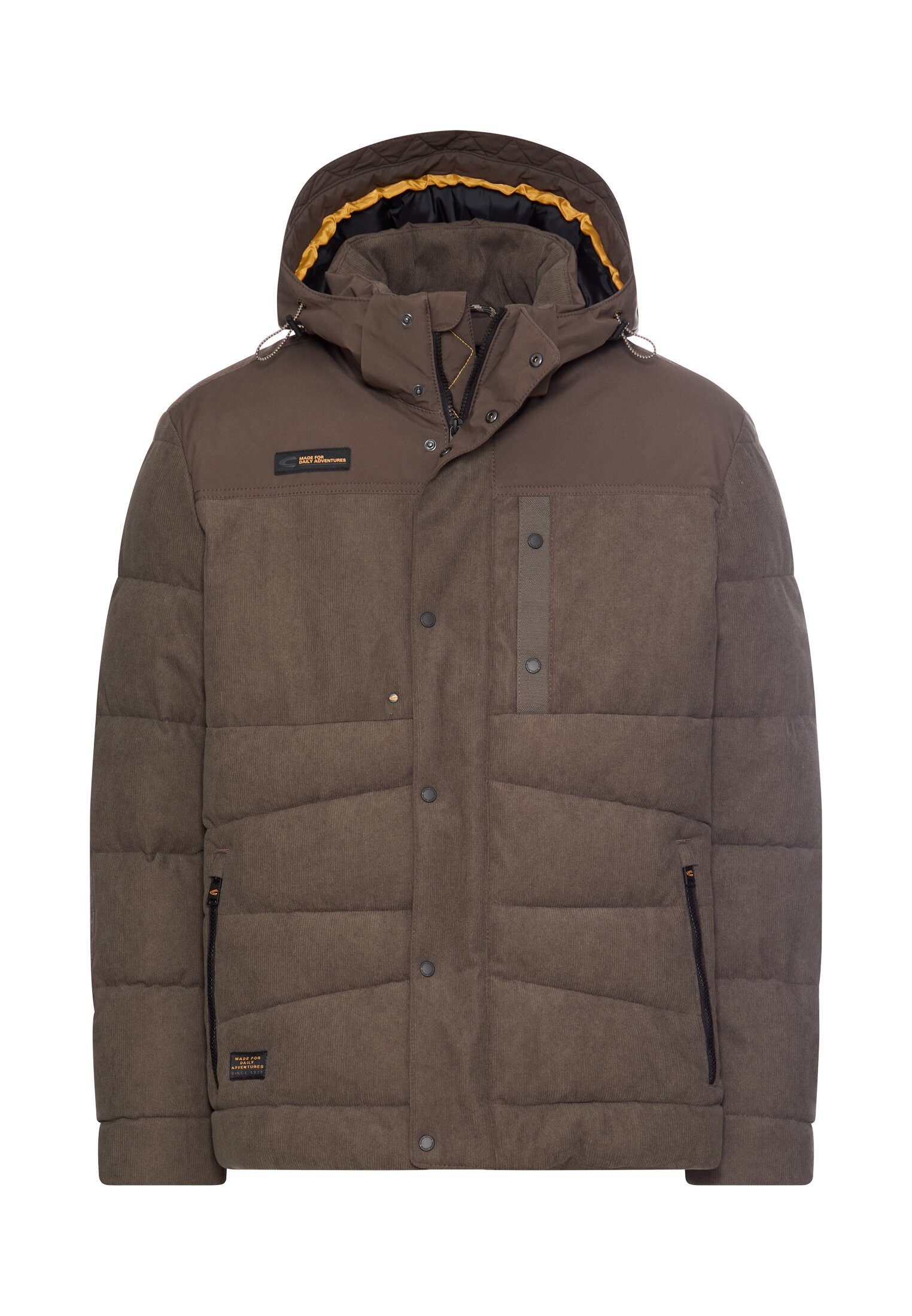 camel active Winterjacke mit abnehmbarer Kapuze Langarm