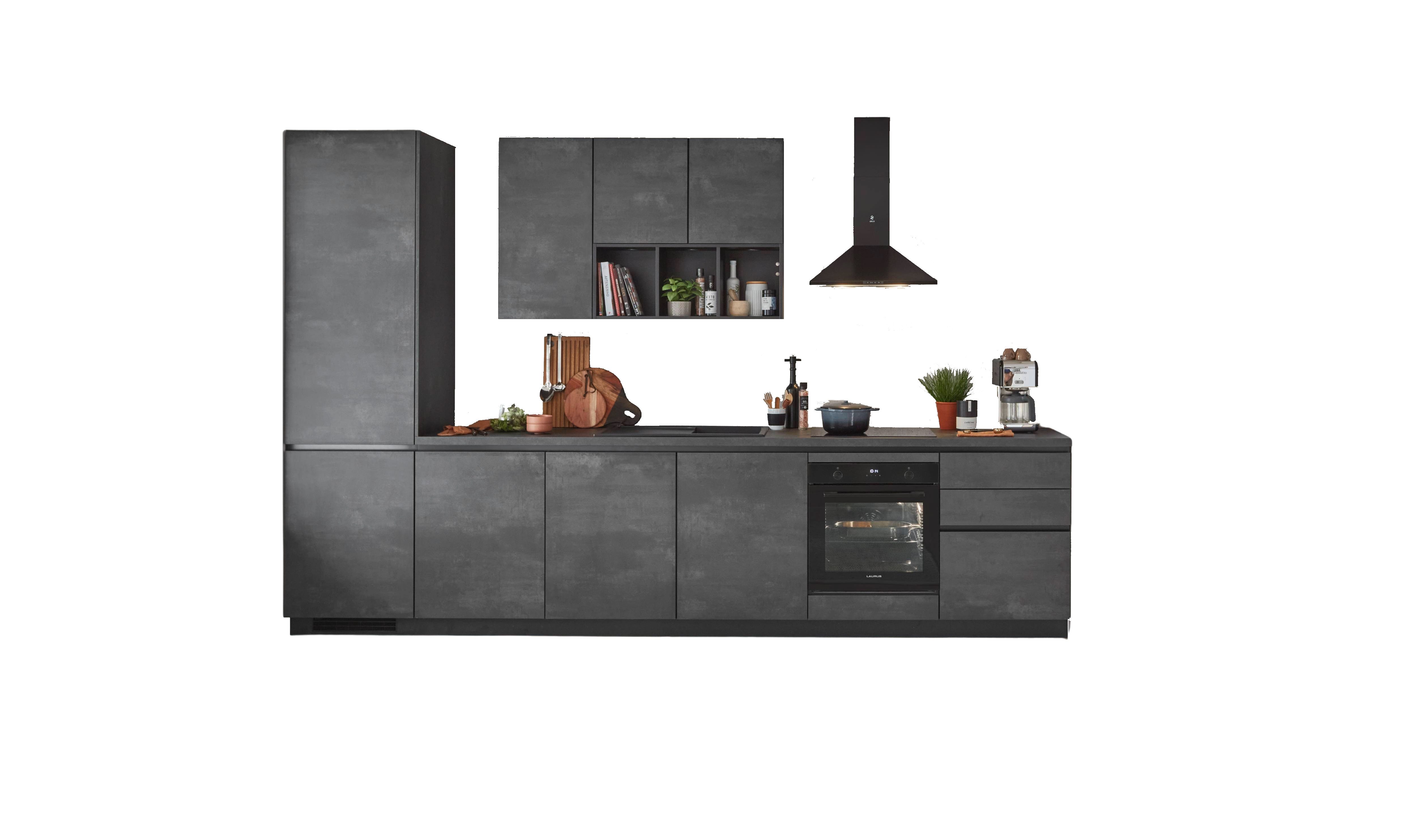 nobilia® Кухніzeile Caen, individuell anpassbar, gratis Кухніplanung mit Profis, (Breite 360cm), vormontiert, wahlw. mit E-Geräten, Preis inkl.Lieferung