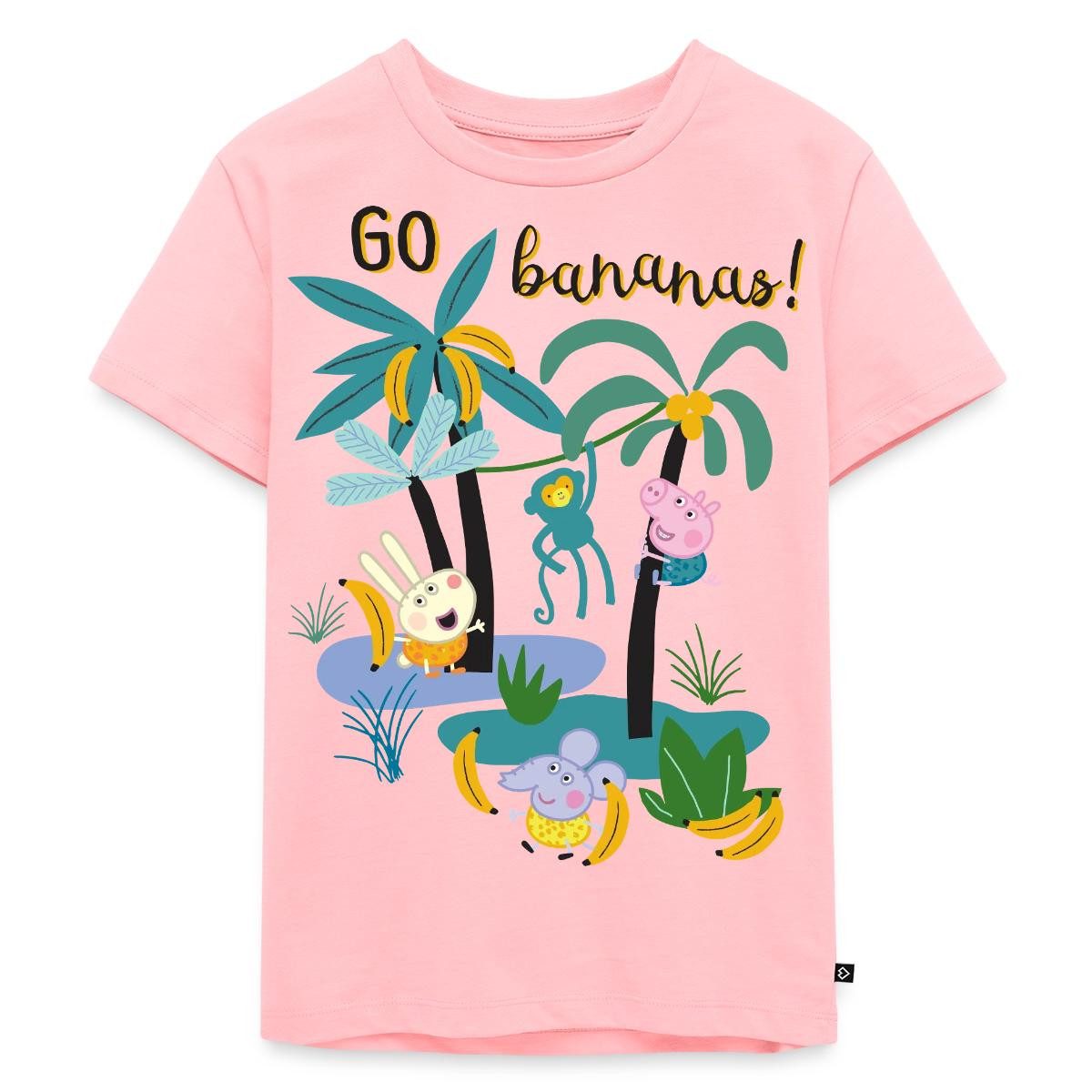 T-Shirt Peppa Pig Design Go Bananas Kinder Premium T-Shirt