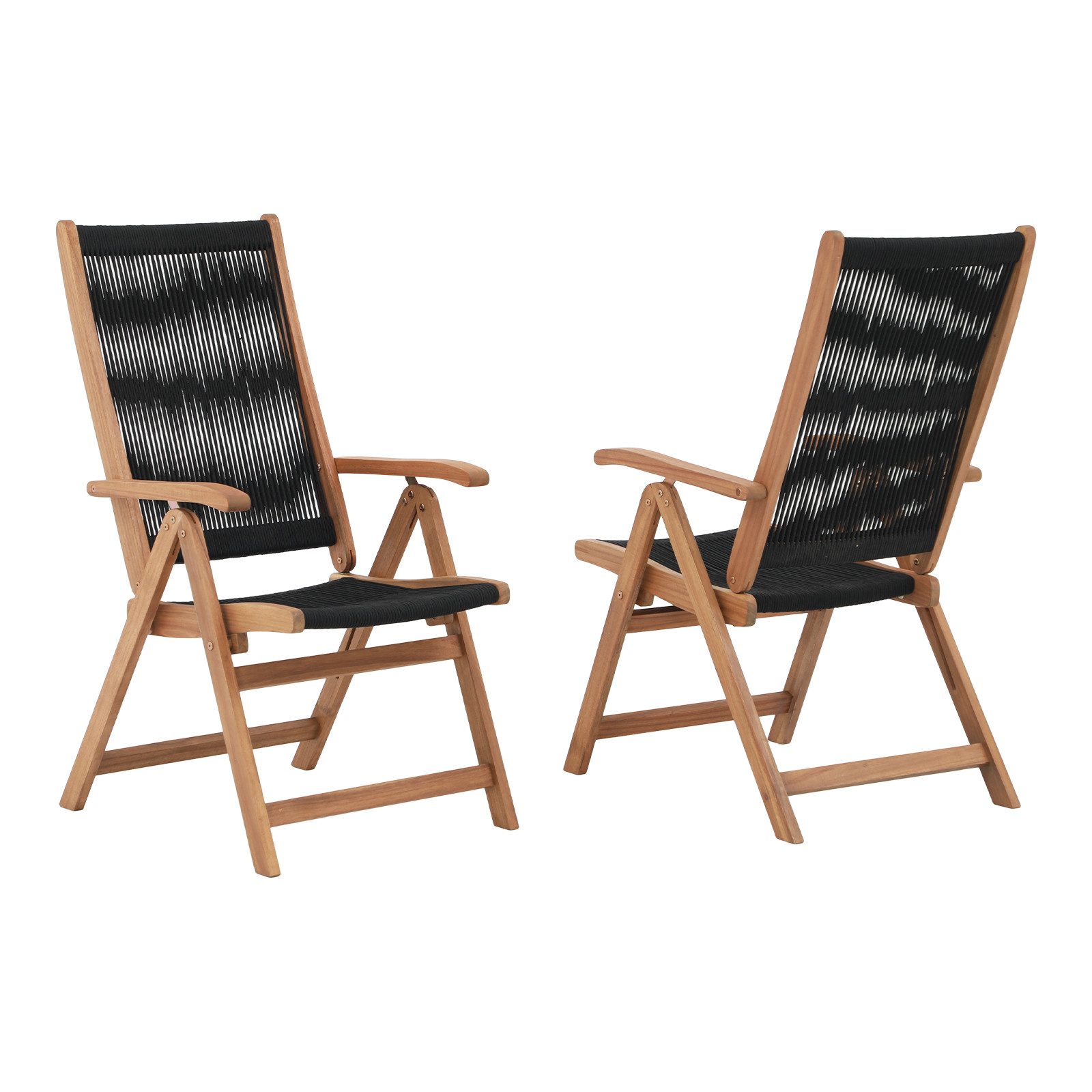 JOIVI Balkonset Terrassestühle, Esszimmerstühle aus Holz, günstig online kaufen