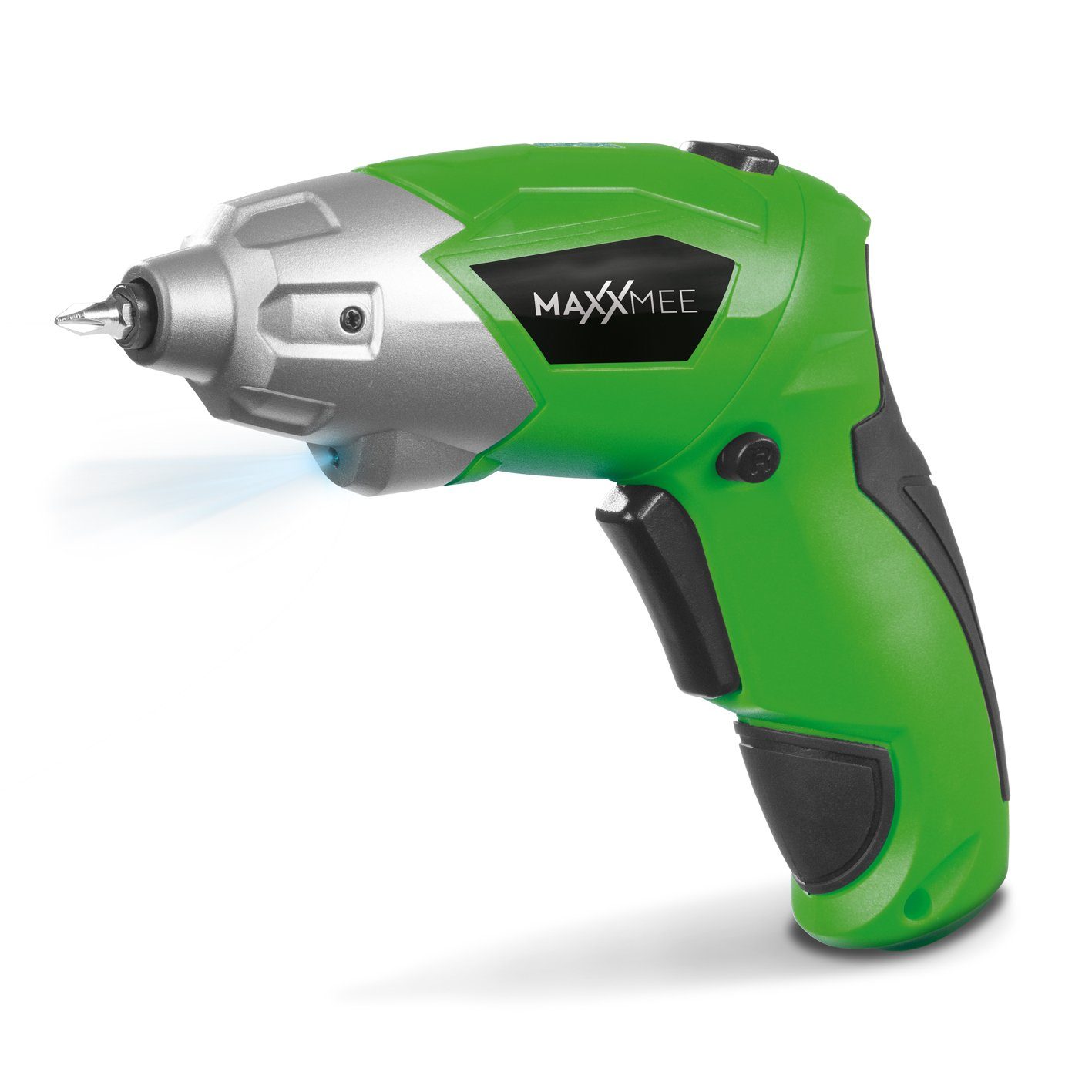 MAXXMEE Akku-Schrauber, 4 Nm, inkl. 30 Bits Variabler Knick-Griff grün/schwarz
