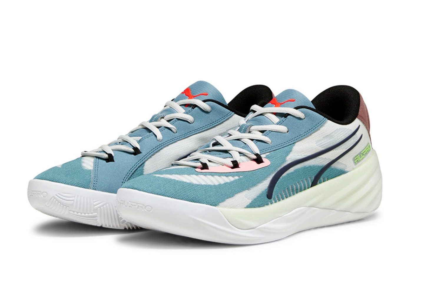 PUMA Hallen-Indoorschuhe All-Pro Nitro blau/bunt Herren Badmintonschuh