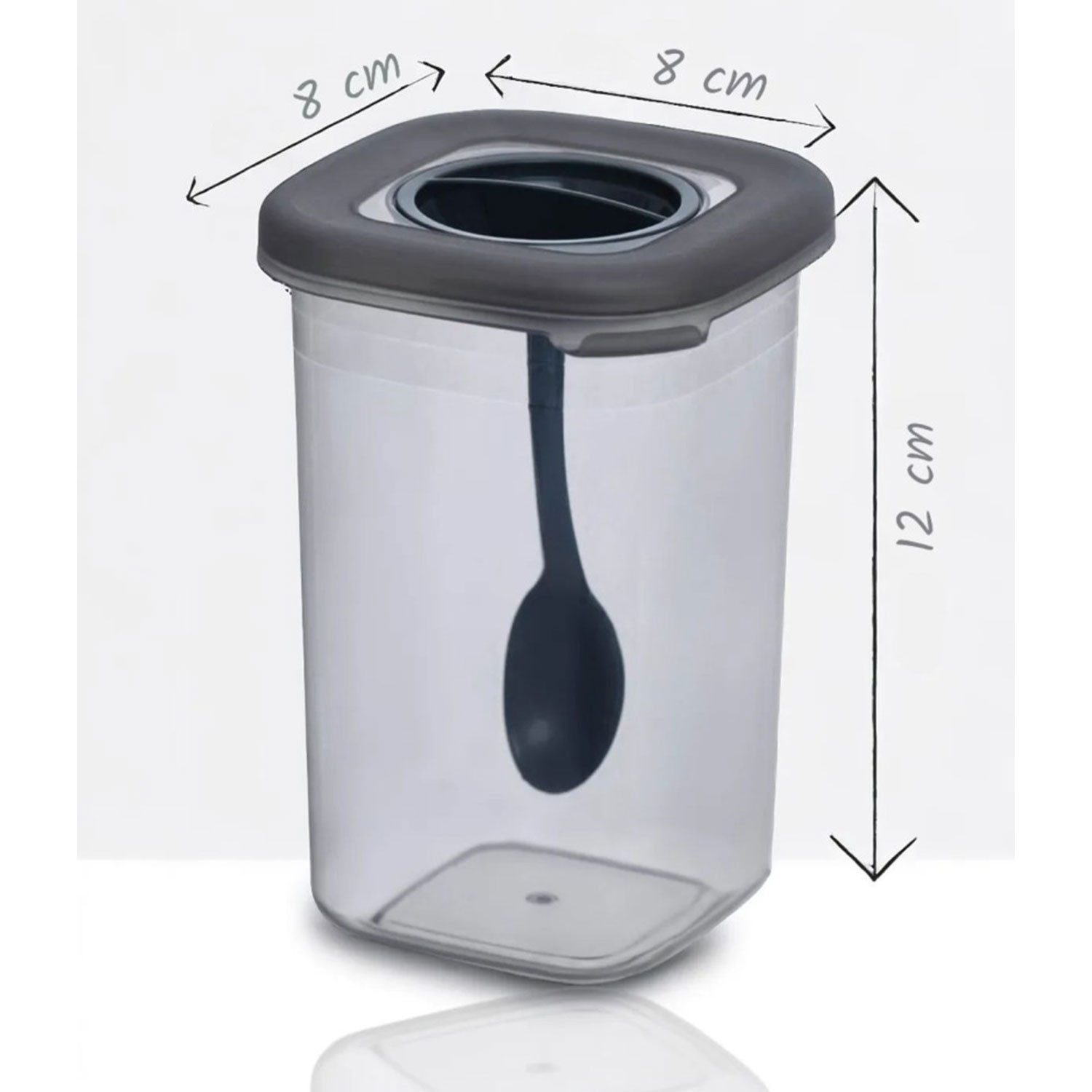 Jungengel Gewürzständer Vorratsdosen 12'er Set Gewürzdosen 450ml Aufbewahrungsboxen Küche, (12-tlg), BPA-Frei, Lebensmittelkomform, Spülmaschinenfest, Allergike – Bild 4 von 5