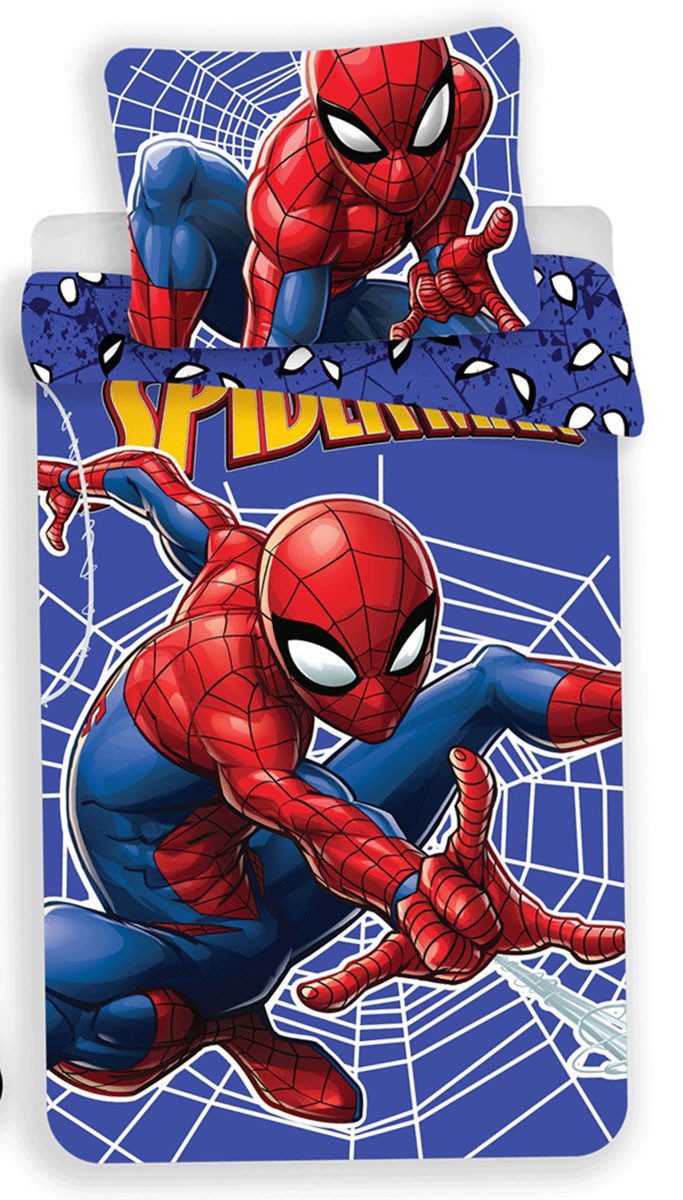 MARVEL Bettwäsche Marvel Spider-Man Bettwäsche Spinne 140 x 200 + 70 x 90 cm Baumwolle, Renforcé, 2 teilig