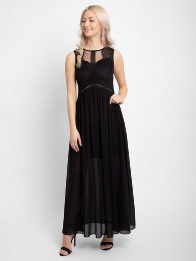 Apart Abendkleid mit Spitze und fließendem Faltenrock ...