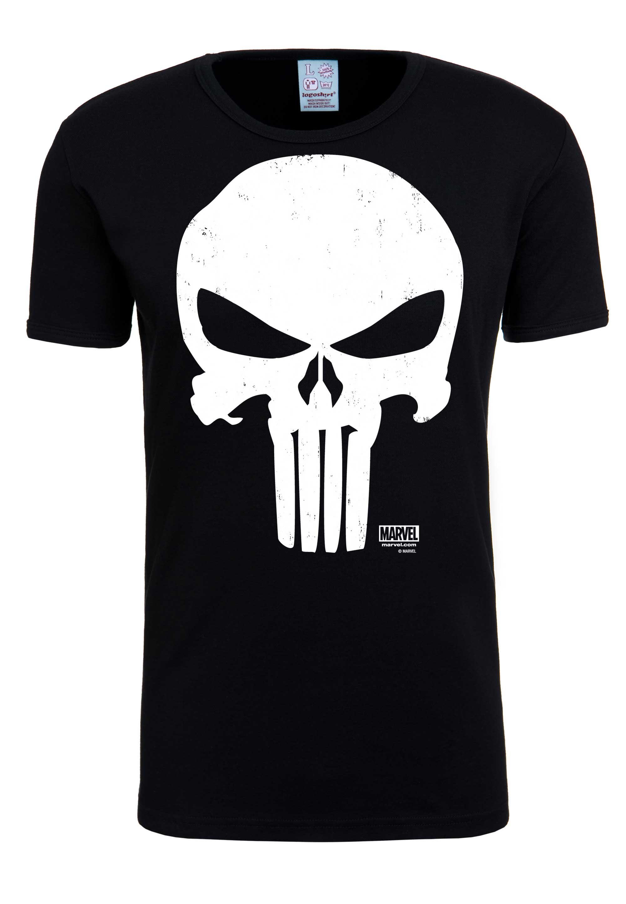 Punisher-Print - LOGOSHIRT Marvel T-Shirt Punisher großem mit