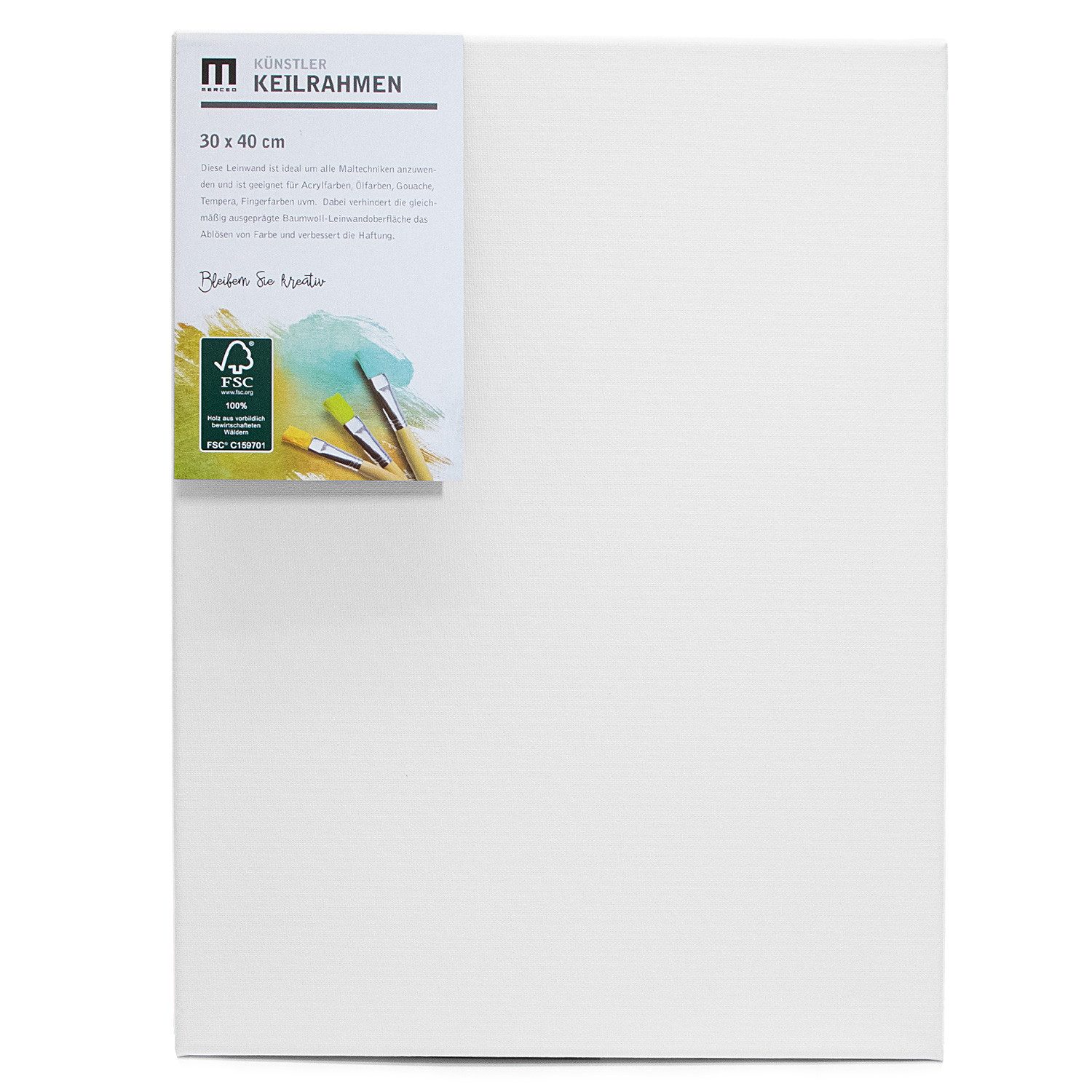 M MERCEO Leinwand, 10er Set Leinwand (je 5x 40x50cm+30x40cm) Baumwolle auf Keilrahmen