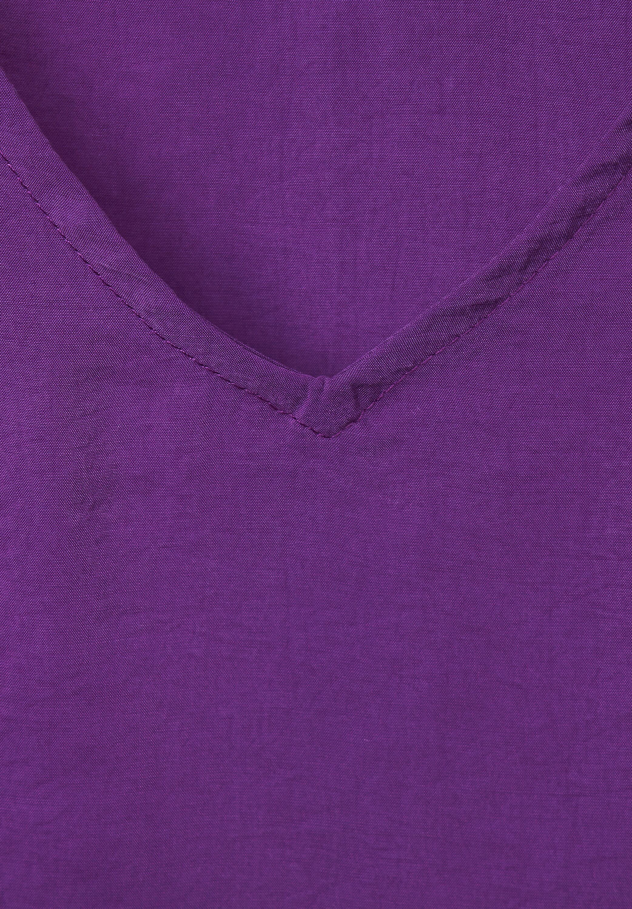 deep mit pure lilac ONE STREET V-Ausschnitt Shirtbluse