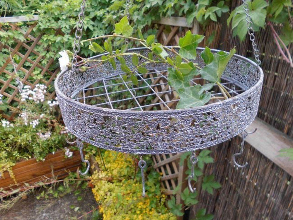 Deko-Impression Hängekorb Runder Küchenhänger Hängeregal Hängetablett Eisen günstig online kaufen