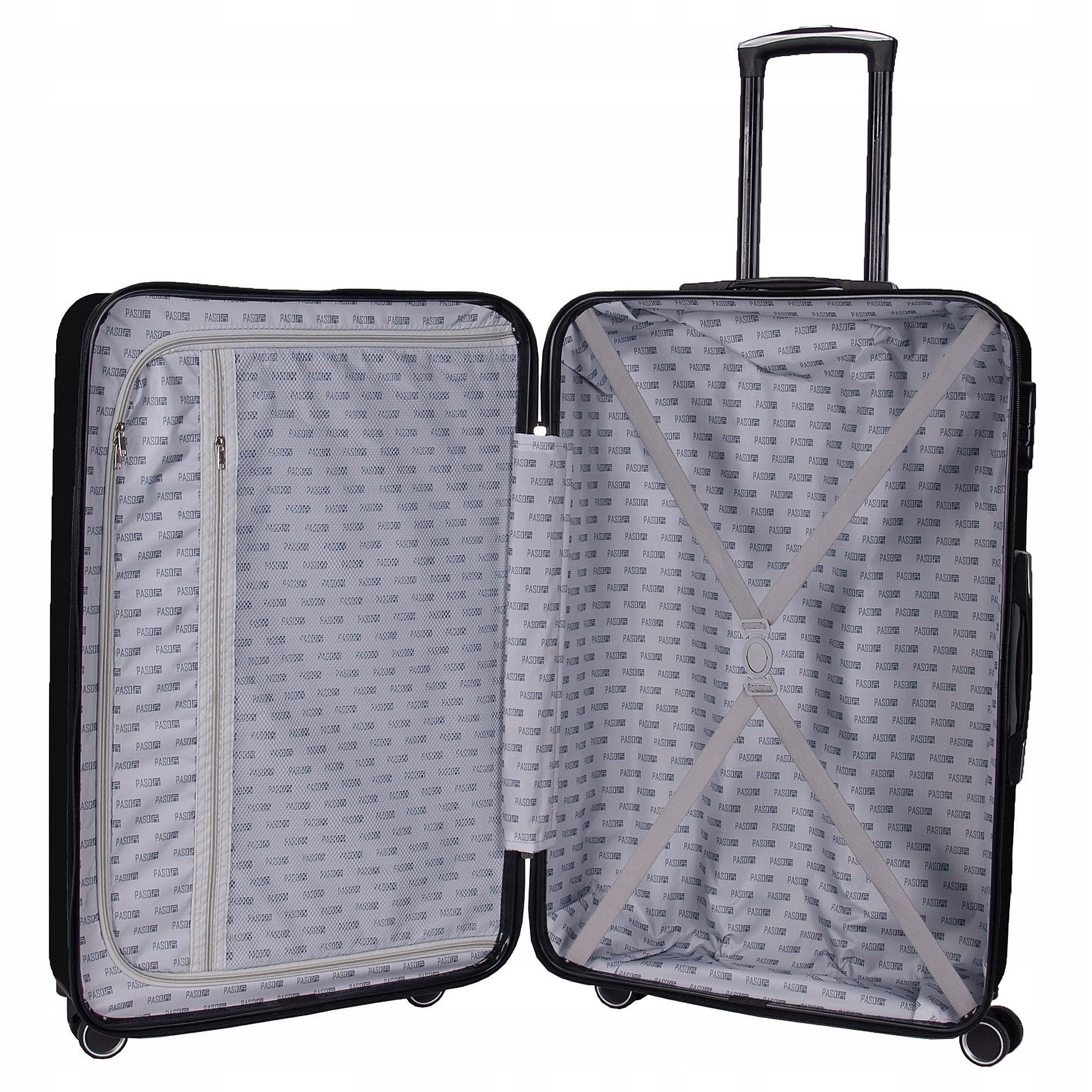 PASO Koffer Reisekoffer XL 76x50x29 cm leicht 3,9 kg Familienurlaub, Hartschalenkoffer Rosa Groß 110L ABS 4 Rollen TSA-Schloss – Bild 3 von 5