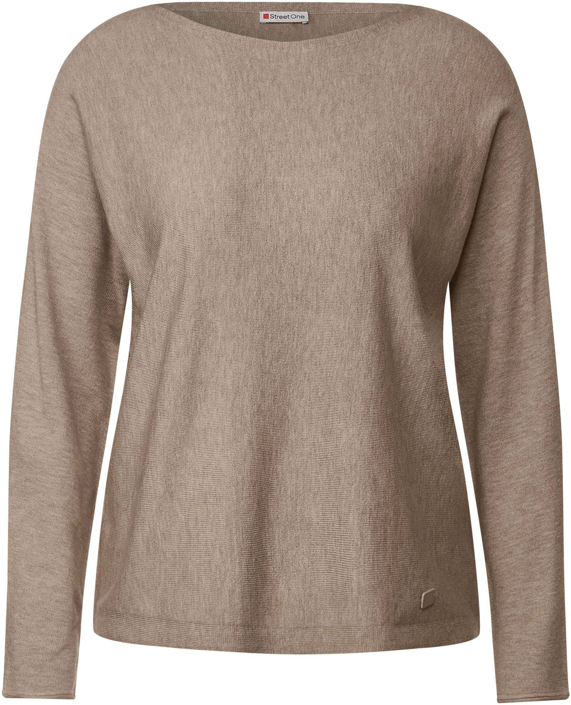 STREET ONE Strickpullover Unifarbe bleached sand in