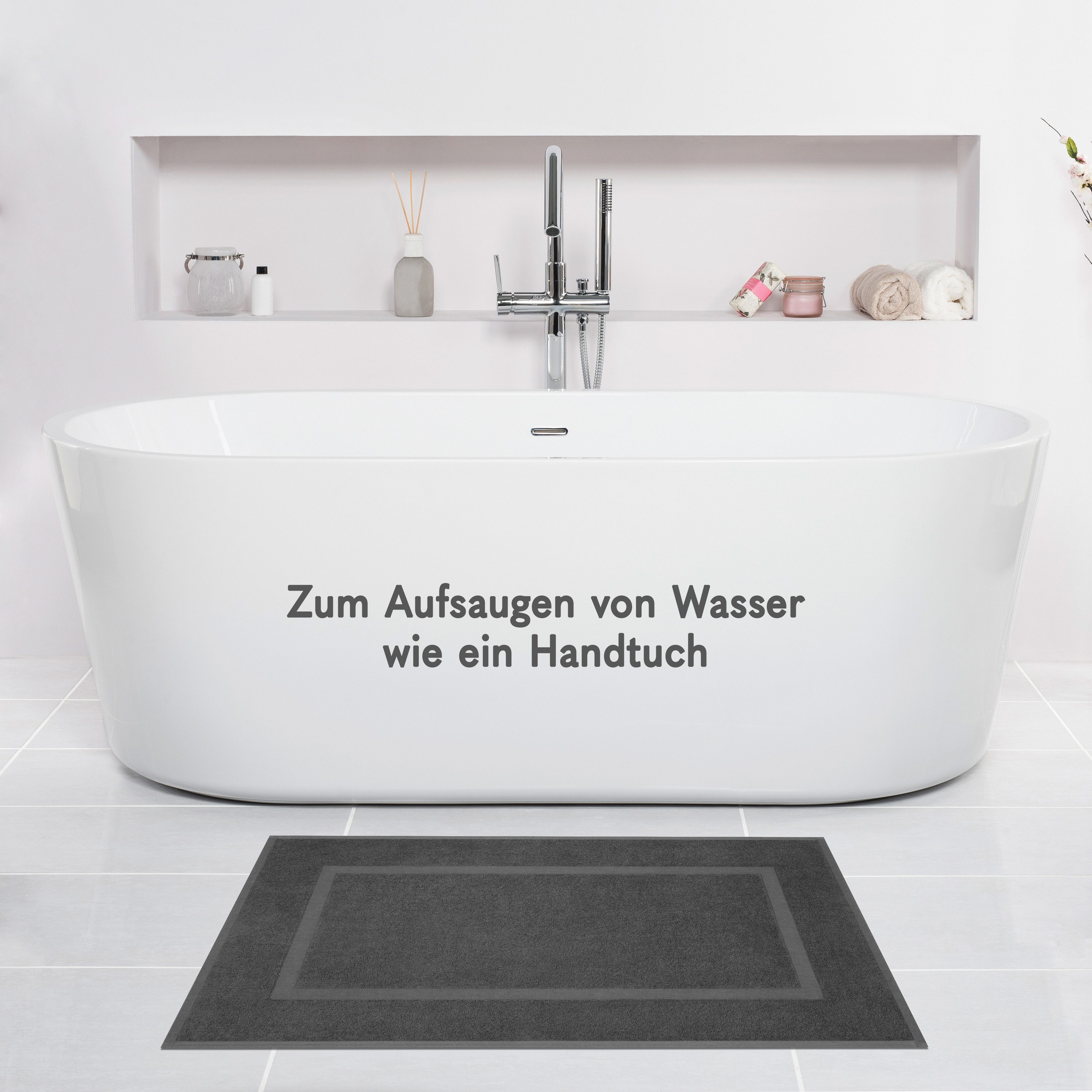 HAMMETEX Badematte Hotelmatte, Duschvorleger, Höhe 5 günstig online kaufen