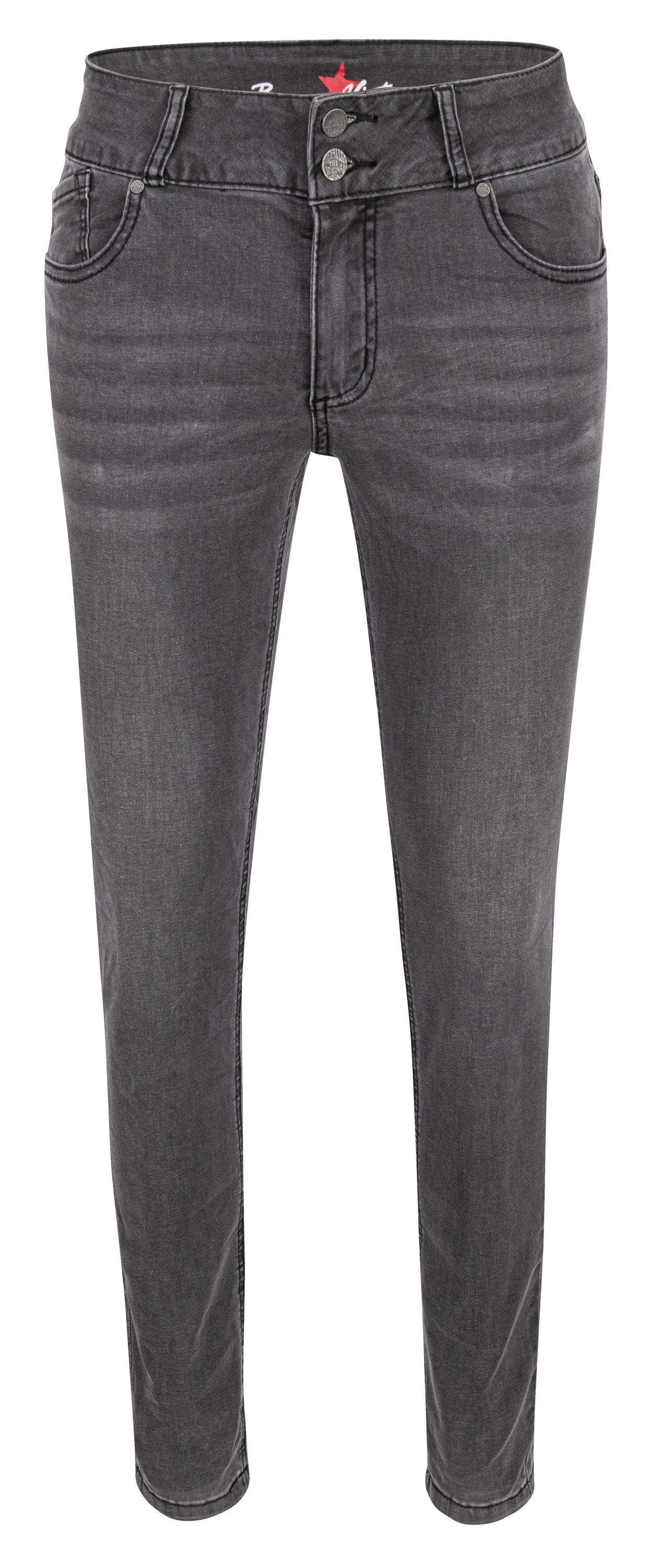 Buena Vista Stretch-Jeans BUENA VISTA TUMMYLESS CROPPED grey black 2508 B5827 601.5312 - Cozy