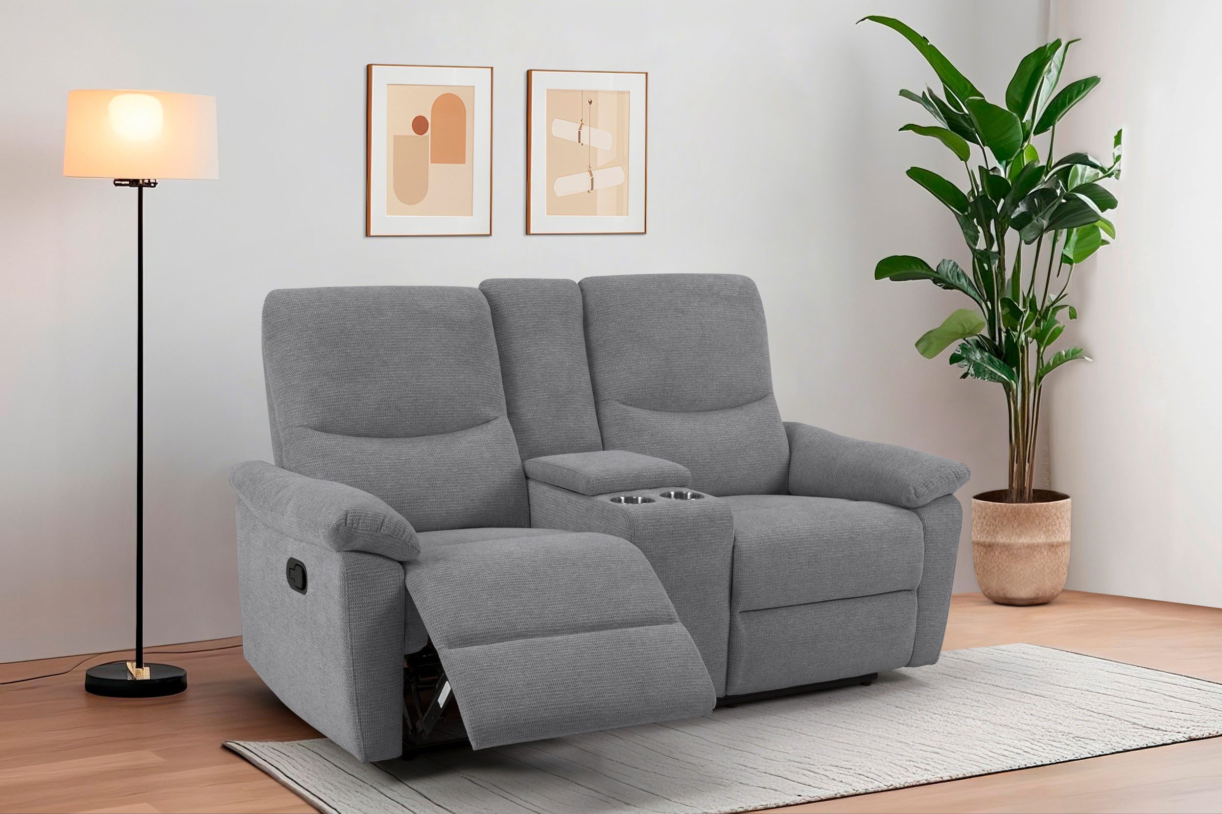 Home affaire 2-Sitzer "ODILON, 2er-Kinosofa, TV-Sessel, Mulitmedia-Sofa, St günstig online kaufen