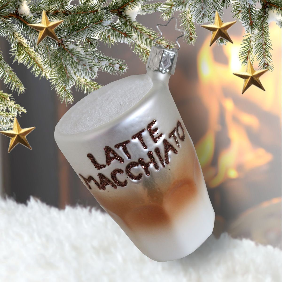 Macchiato INGE-GLAS® Latte (1-tlg) Weihnachts-Hänger Christbaumschmuck INGE-GLAS®