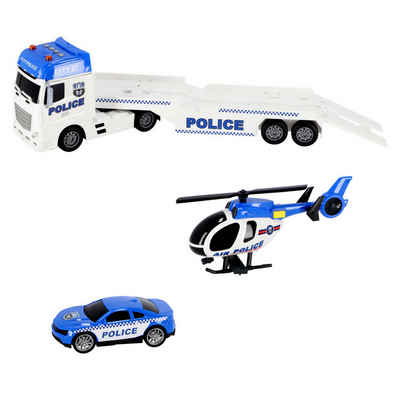 Otto Simon Spielzeug-Hubschrauber Polizei Autotransporter 54 cm Auto Hubschrauber mit Licht und Sound