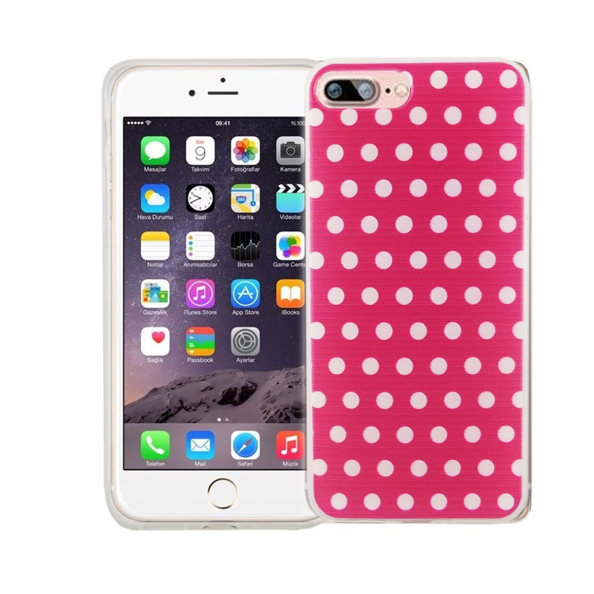 König Design Handyhülle Apple iPhone 7 Plus, Apple iPhone 7 Plus Handyhülle Bumper Backcover Rosa