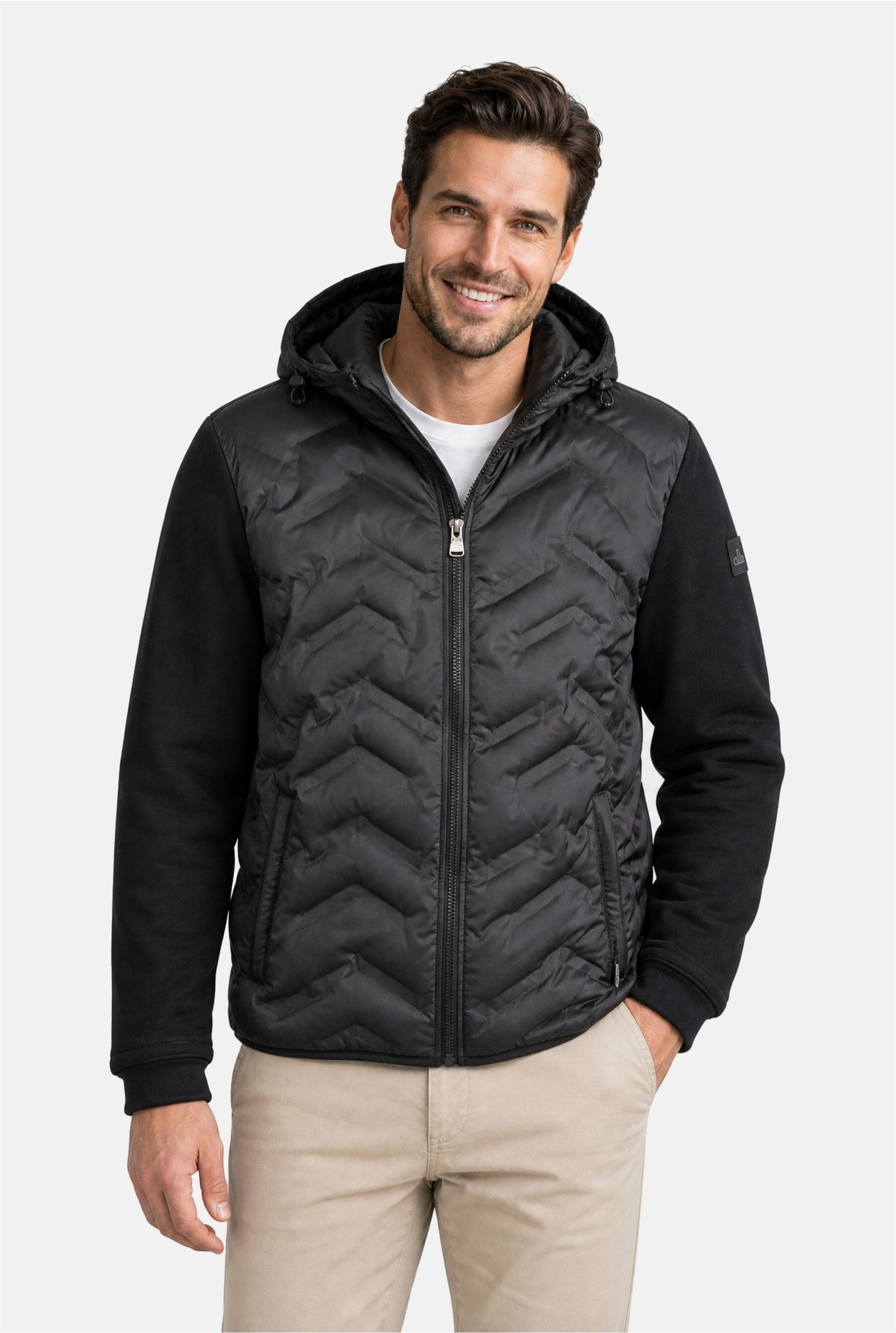 New Canadian Steppjacke Hybrid (1-St) mit verstellbarer Kapuze