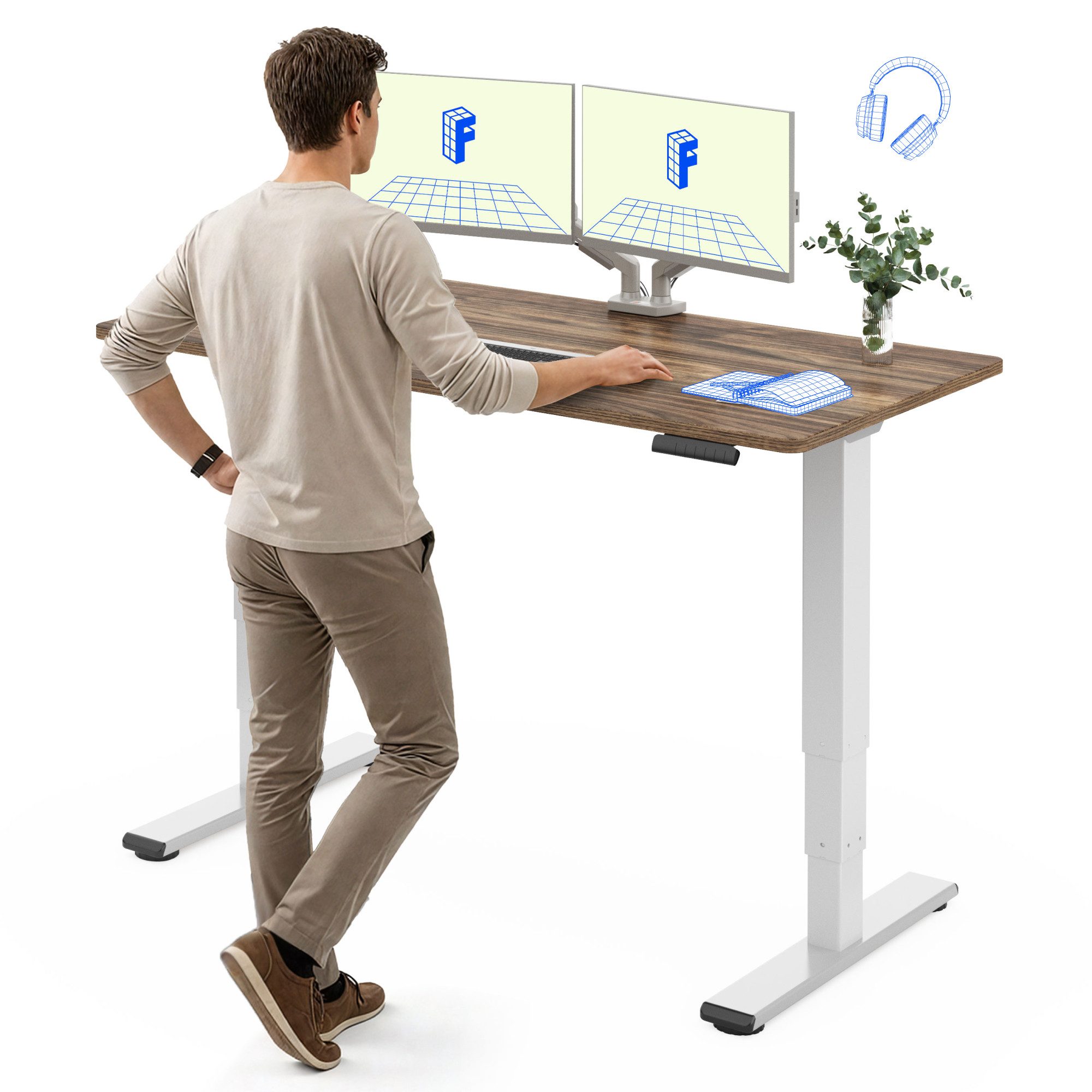 FLEXISPOT Schreibtisch Elektrisch Höhenverstellbarer Schreibtisch EC5 LITE günstig online kaufen