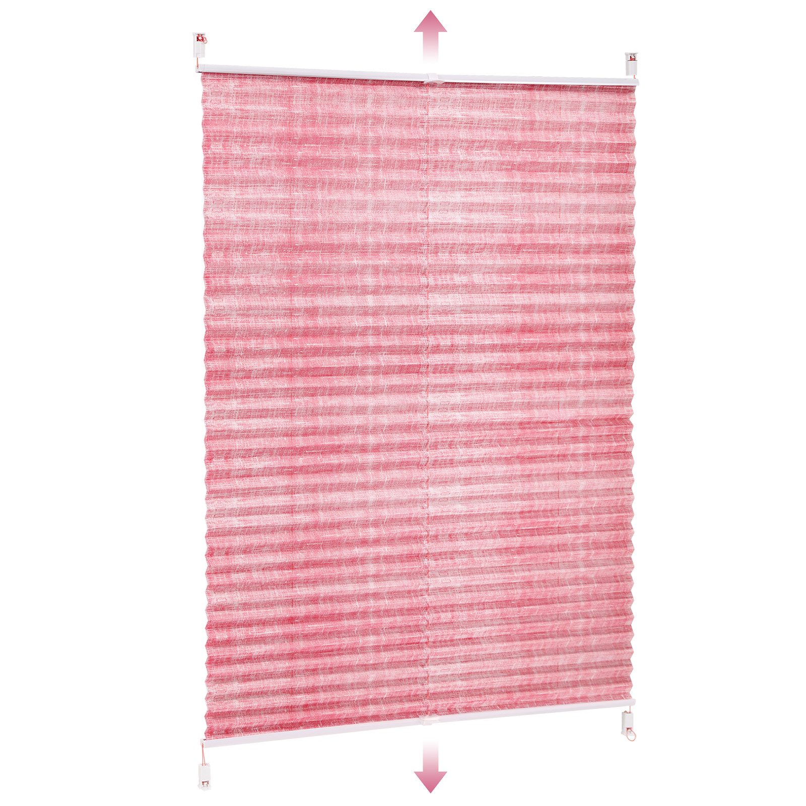 Sekey Plissee Plissee ohne Bohren Lichtschutz Rollo Klemmfix für Fenster & Tür, blickdicht