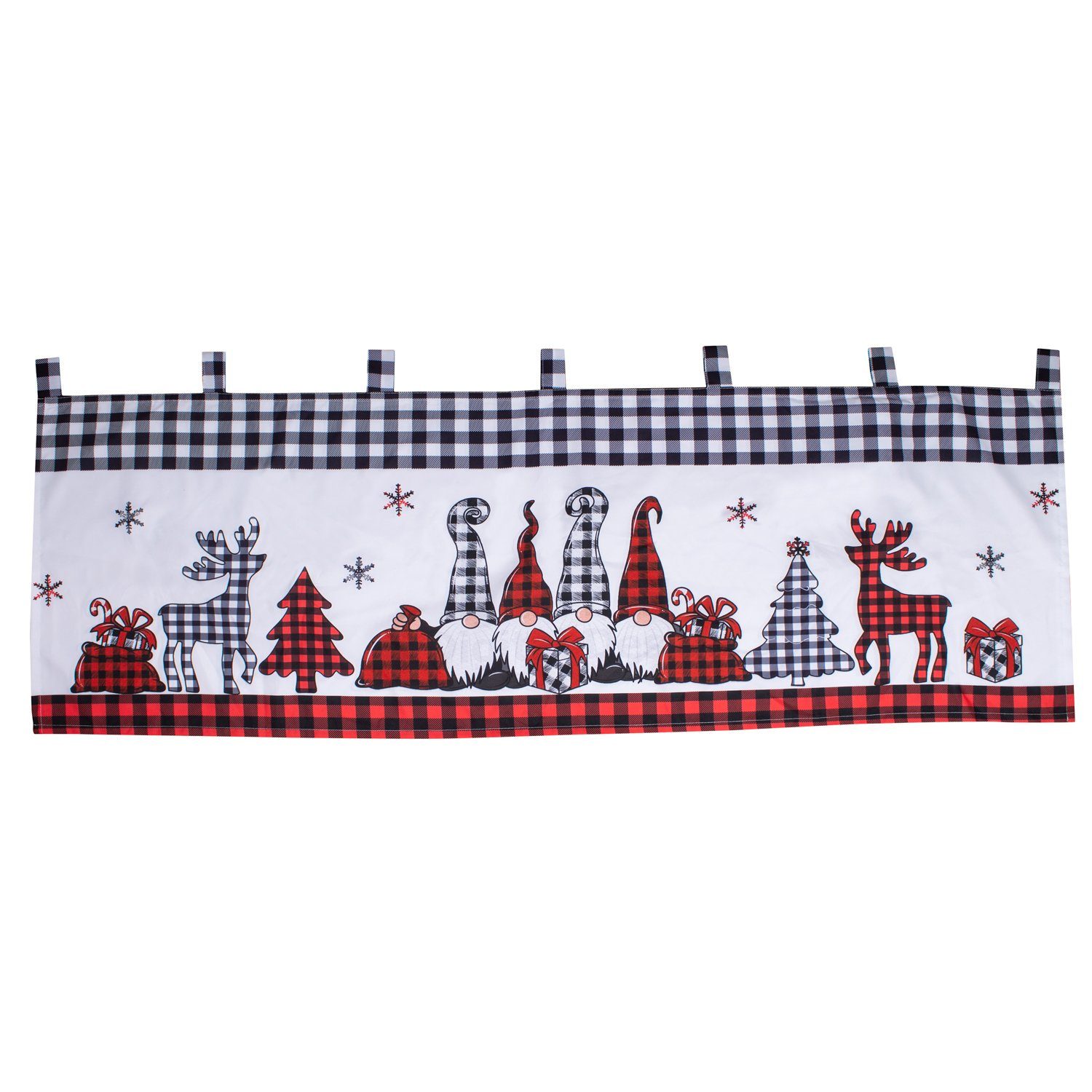 Lichtervorhang X-Mas Gardine Scheibengardine Weihnachten Fenstergardine LED